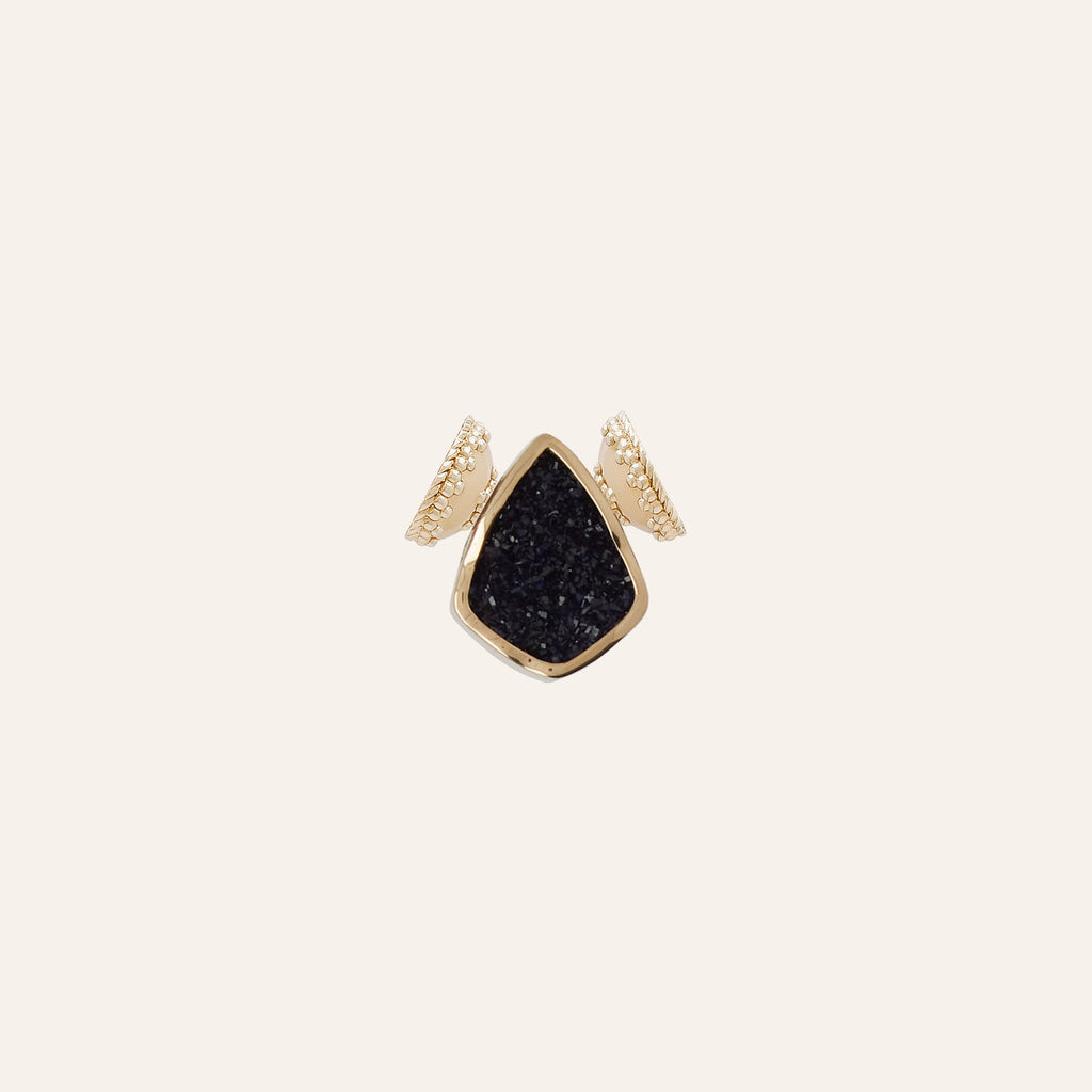 Blue Azurite Druzy Prism Mini Centerpiece