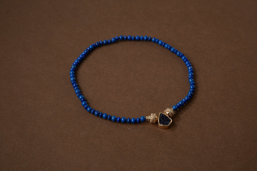 Victoire Lapis 6mm Mini Necklace