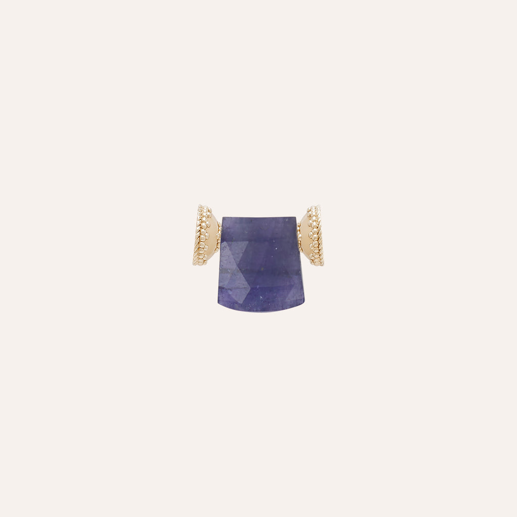 Small Tanzanite Faceted Shield Mini Centerpiece