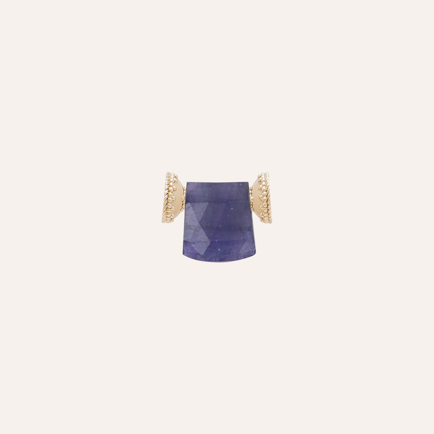 Small Tanzanite Faceted Shield Mini Centerpiece