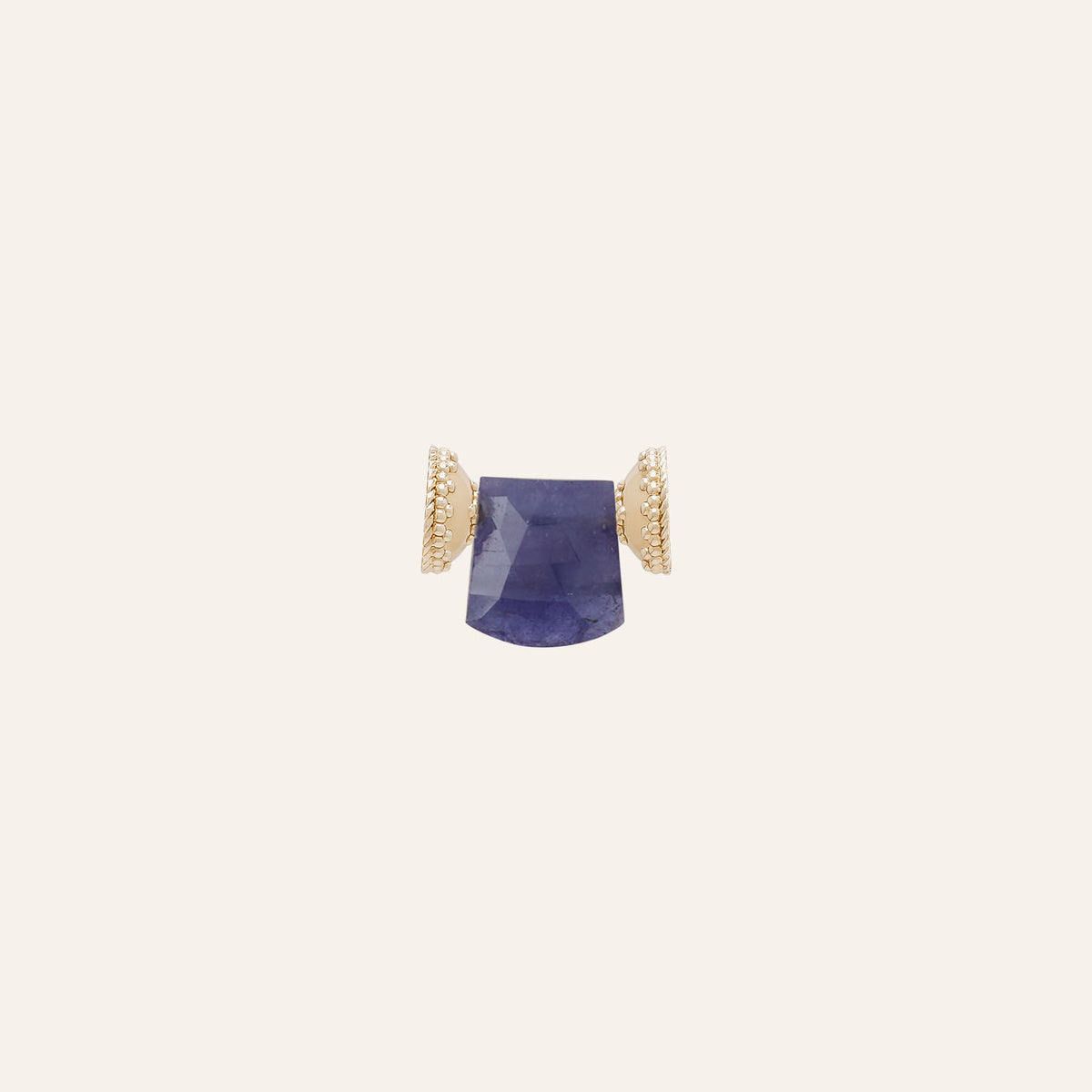 Tiny Tanzanite Faceted Shield Mini Centerpiece