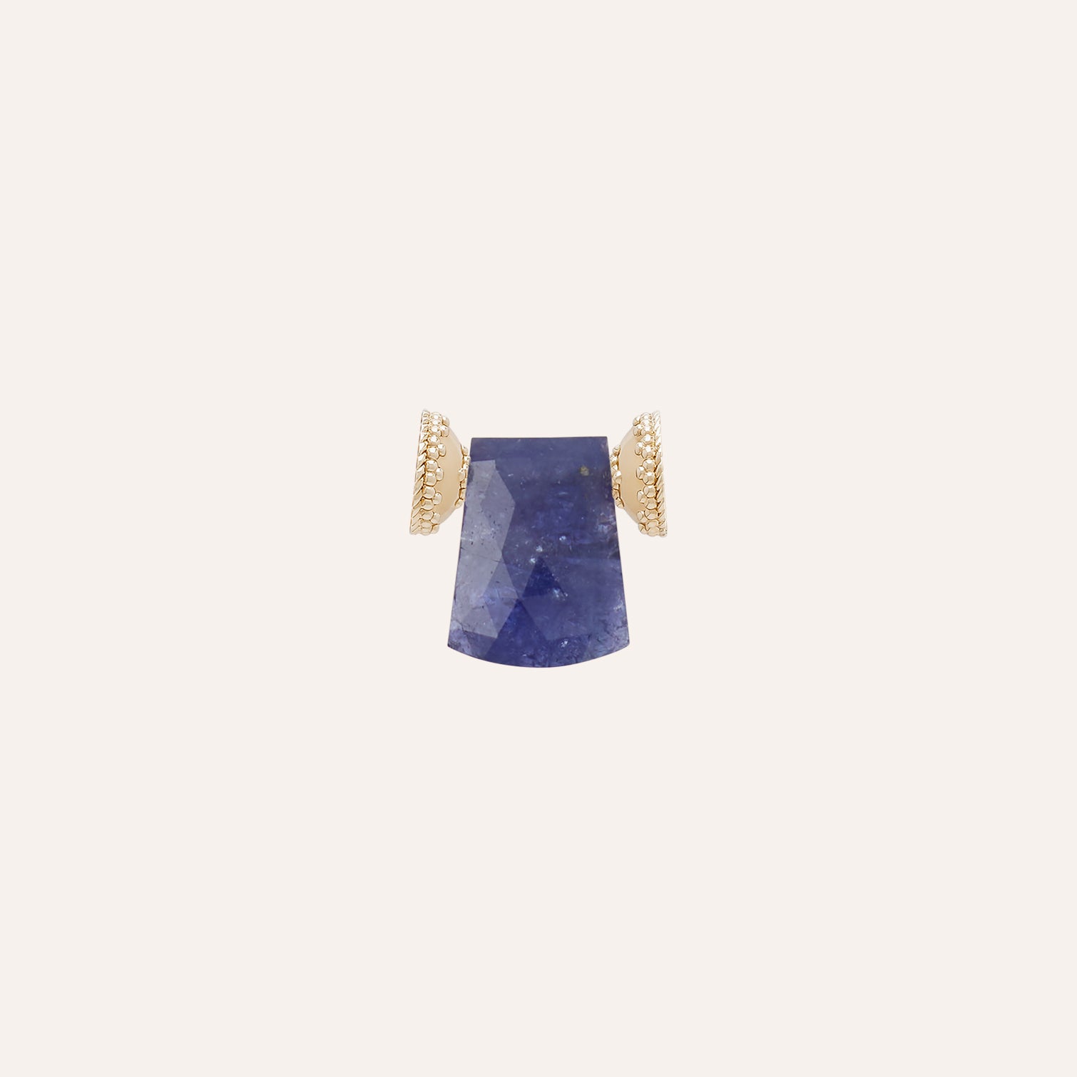 Medium Tanzanite Faceted Short Shield Mini Centerpiece