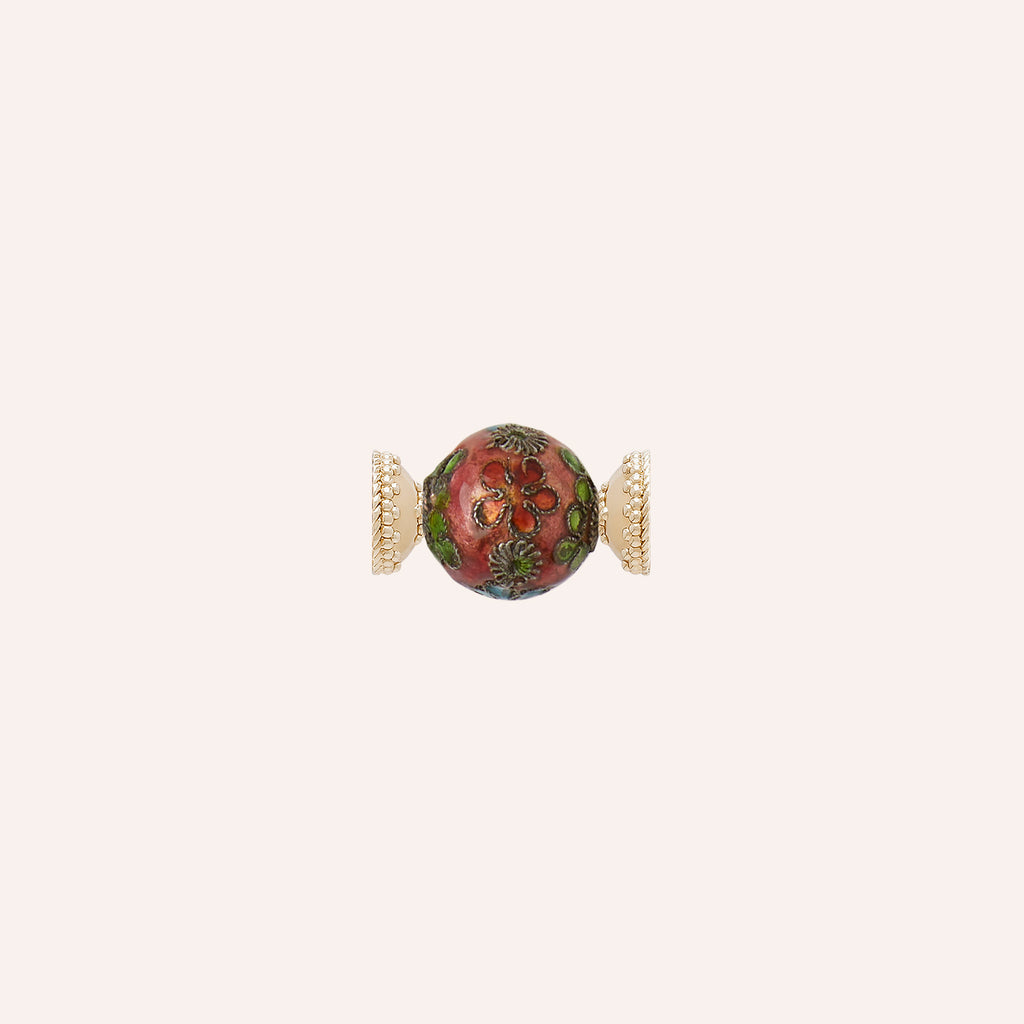 Pink Enamel Cloisonné Mini Centerpiece