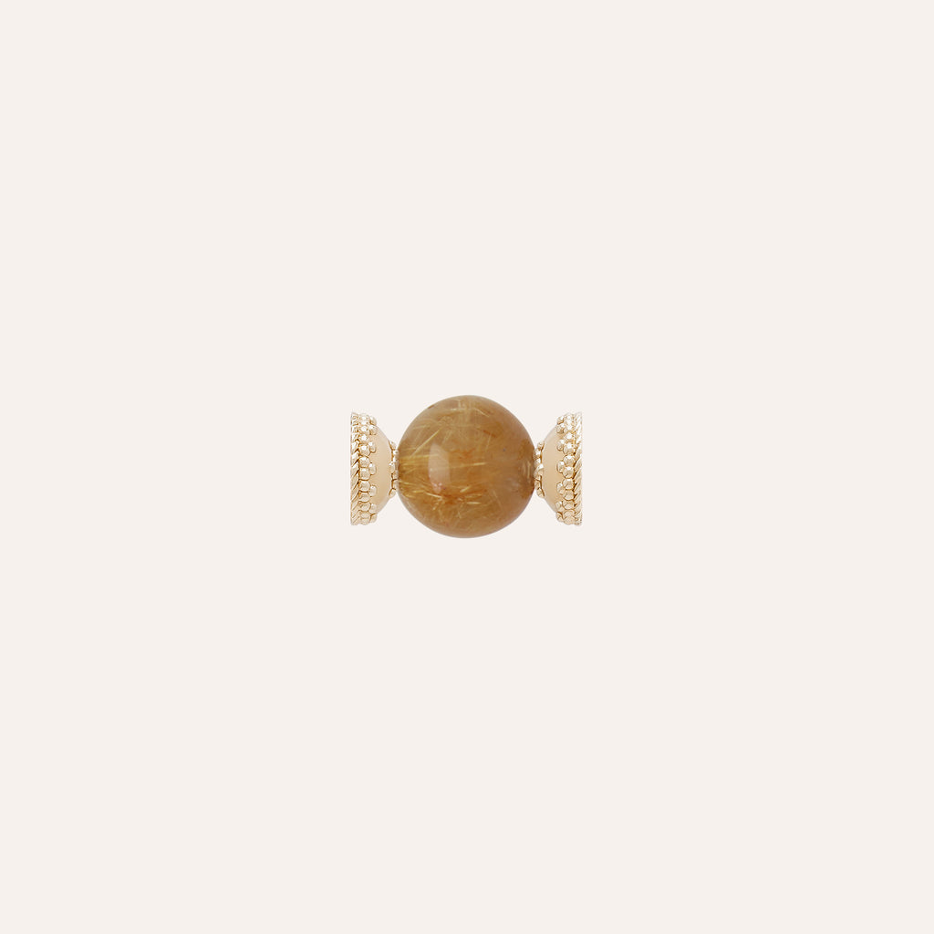 Victoire 14mm Gold Rutilated Quartz Mini Centerpiece