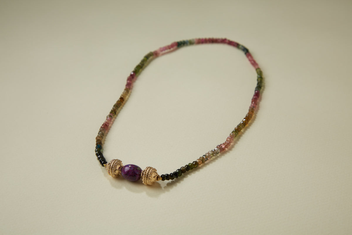 Reconstituted Purple Turquoise Mini Centerpiece