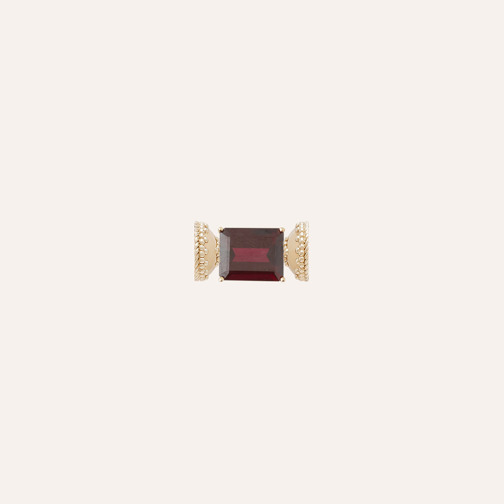 18K Red Garnet Faceted Mini Centerpiece