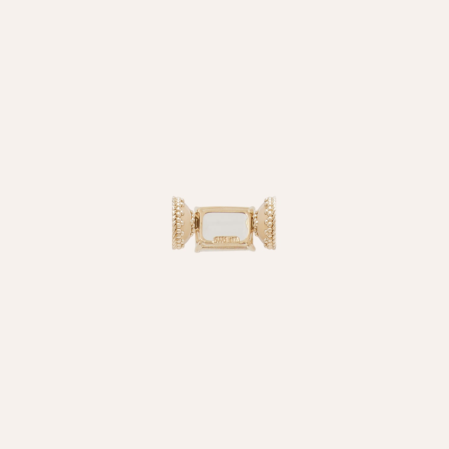 18K Rock Crystal Emerald Cut Mini Centerpiece