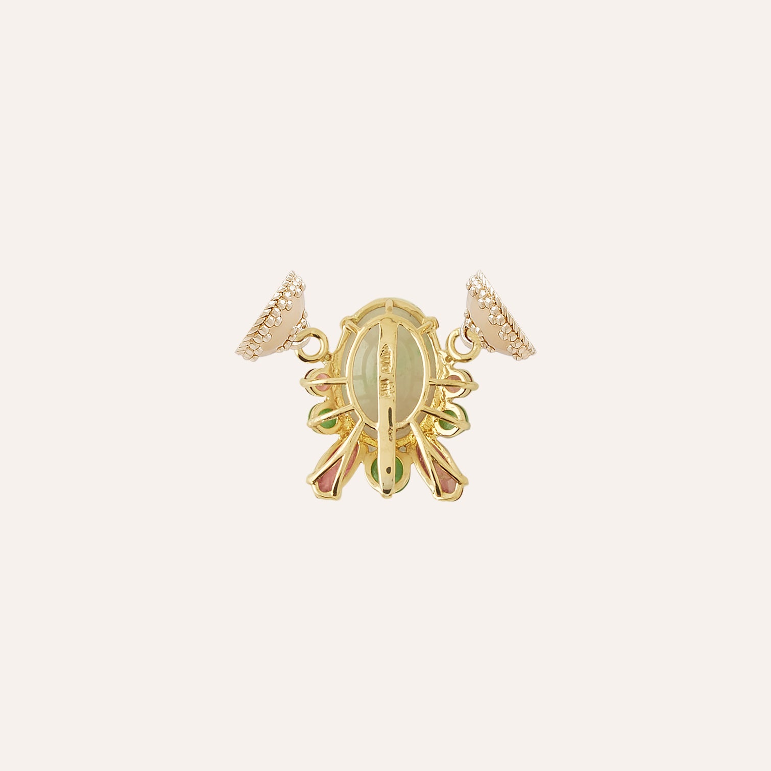 18K Jade and Tourmaline Mini Centerpiece