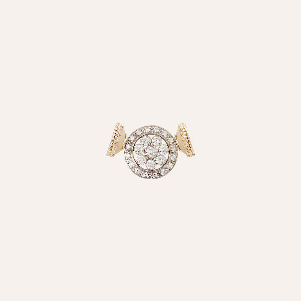 18K Mini White Gold Blossom Centerpiece