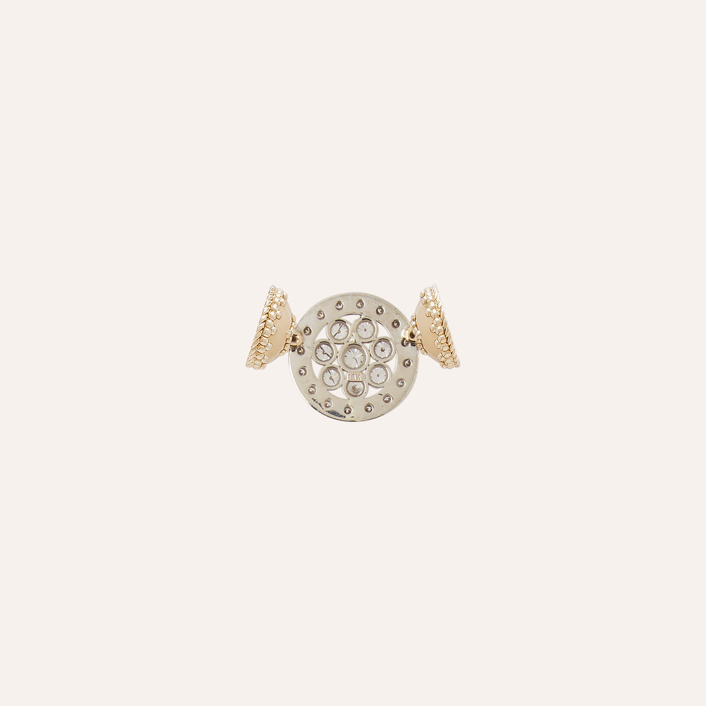 18K Mini White Gold Blossom Centerpiece