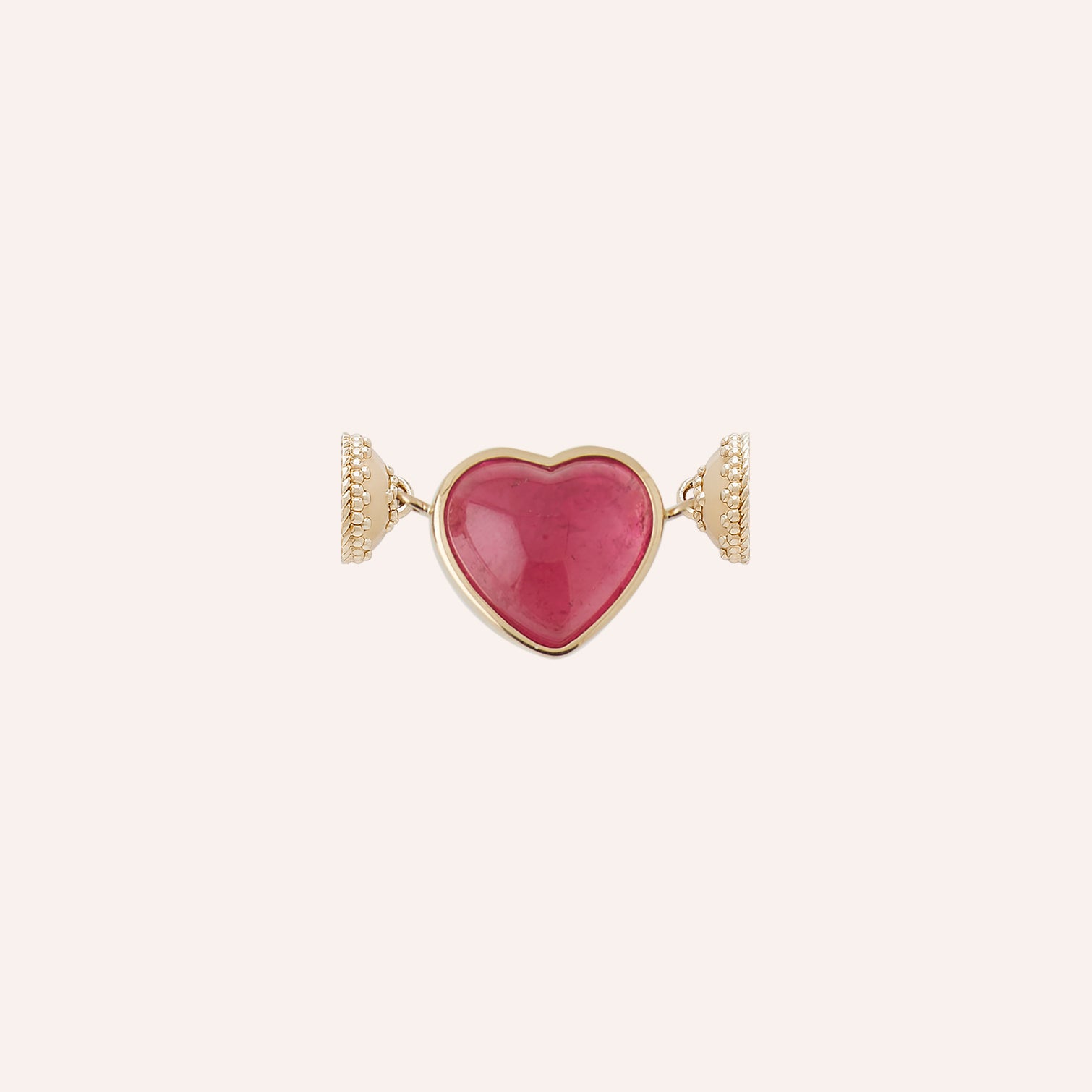 18K YG Pink Tourmaline Heart Mini Centerpiece
