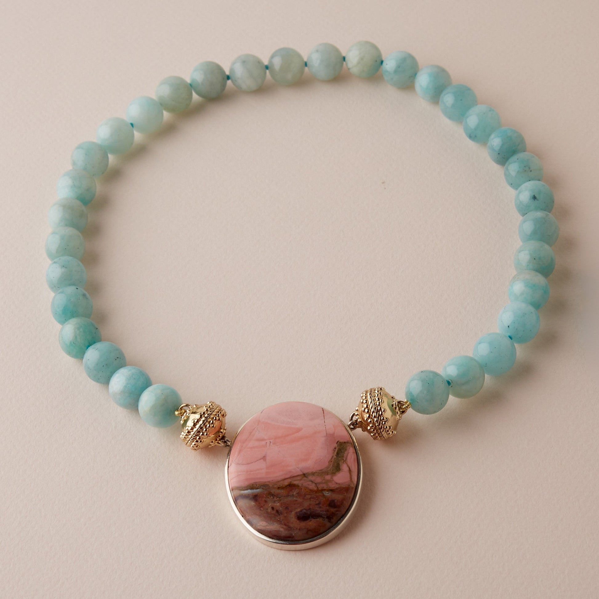 Victoire 12mm Amazonite Necklace