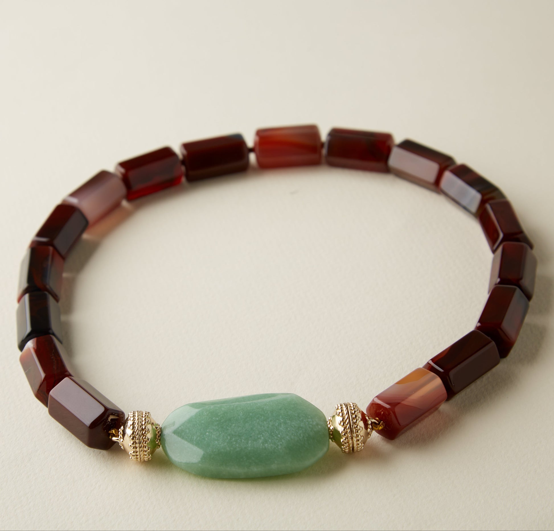 Chrysoprase Faceted Flat Centerpiece