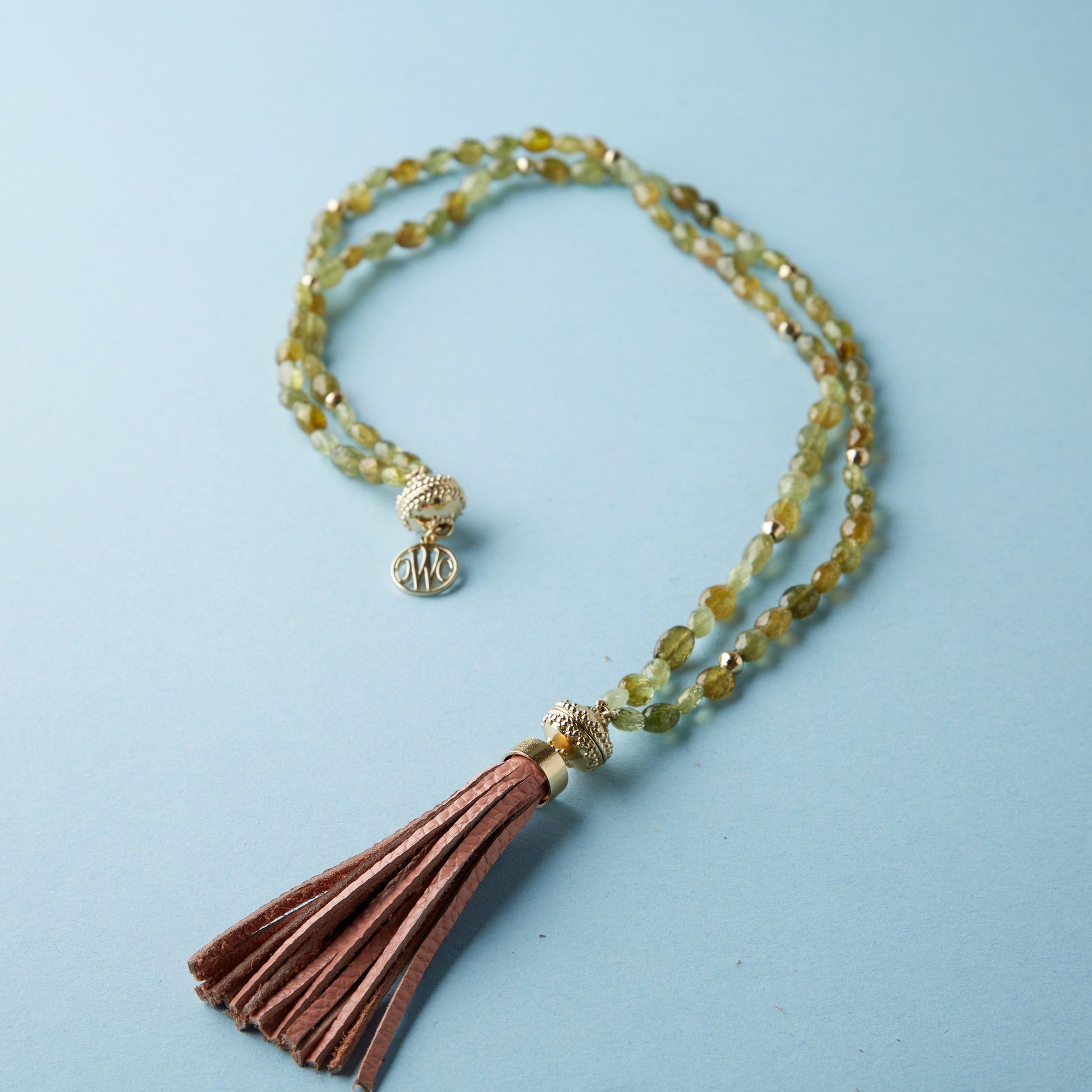Peppercorn Dark Green Garnet Double-Strand Necklace