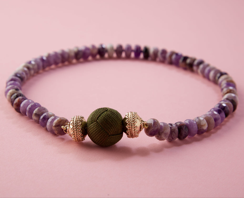 Nancy Amethyst Rondelle Necklace