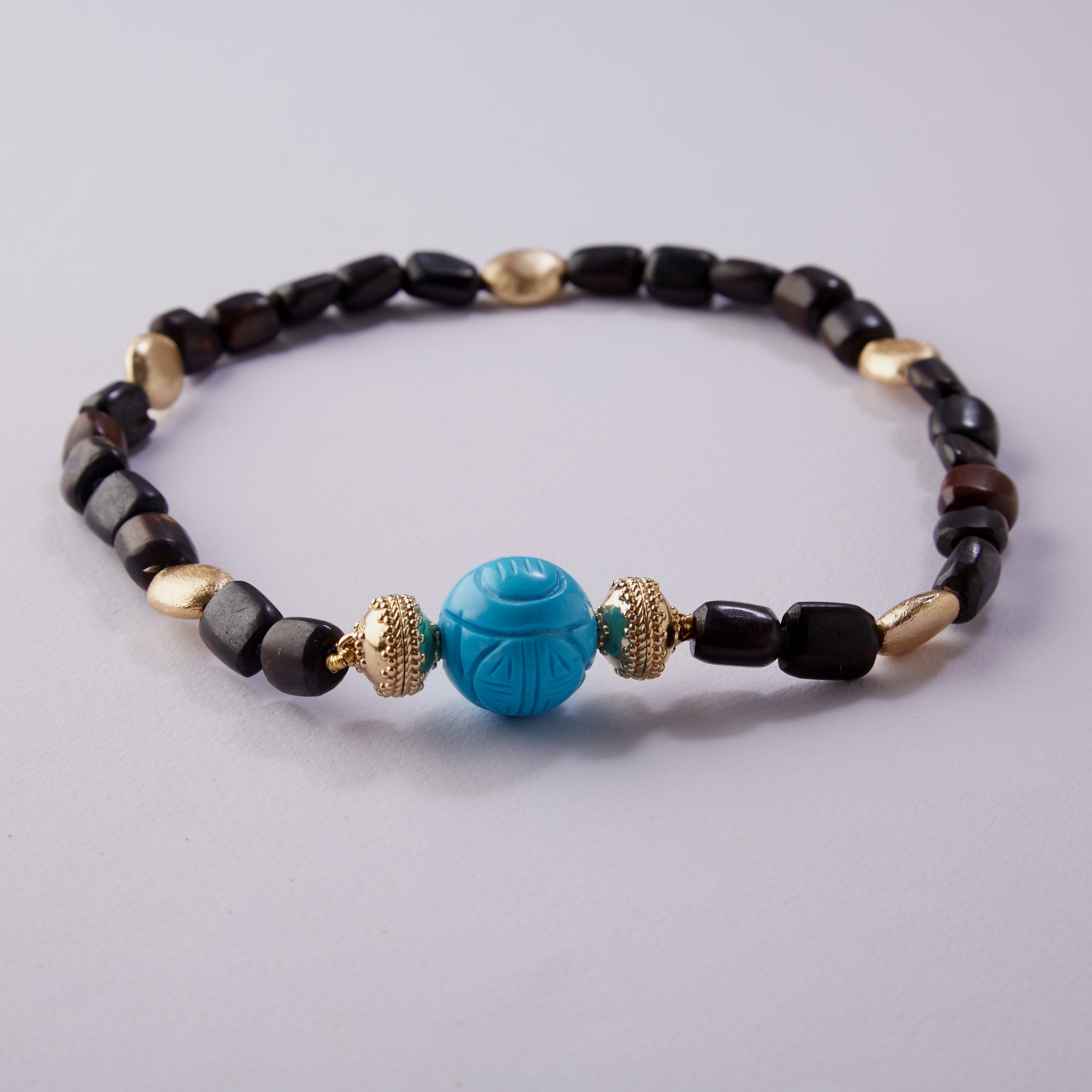 Carved Dyed Magnesite Centerpiece