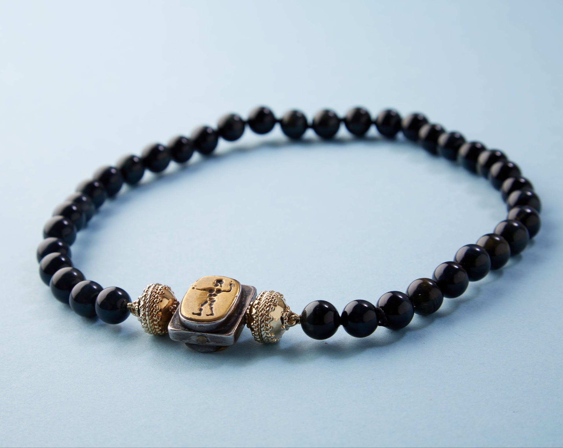 Victoire 10mm Blue Tiger's Eye Necklace