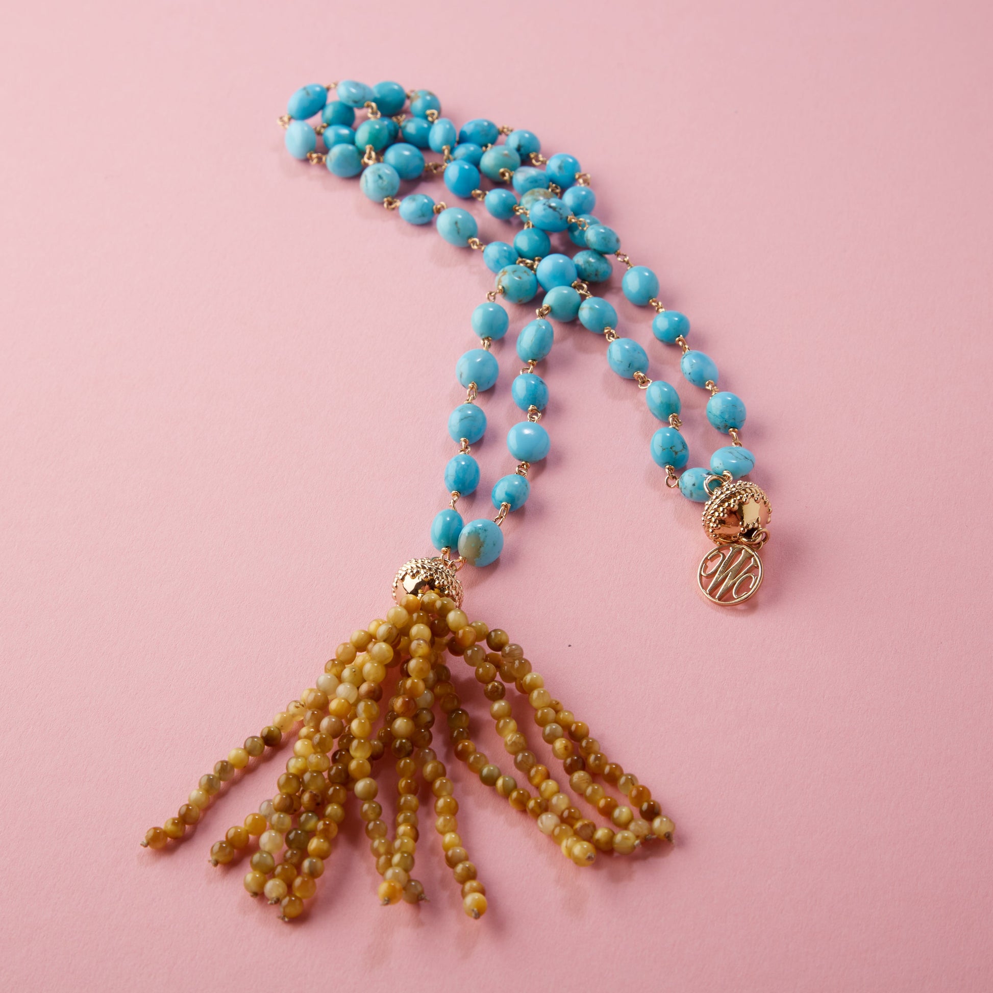 Victoire 4mm Golden Tiger's Eye Tassel