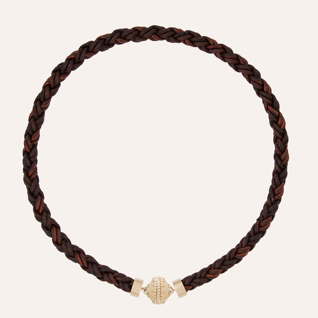 Bolo Brown Leather Necklace