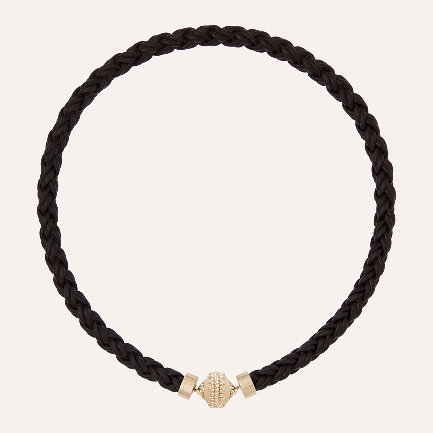 Bolo Black Leather Necklace