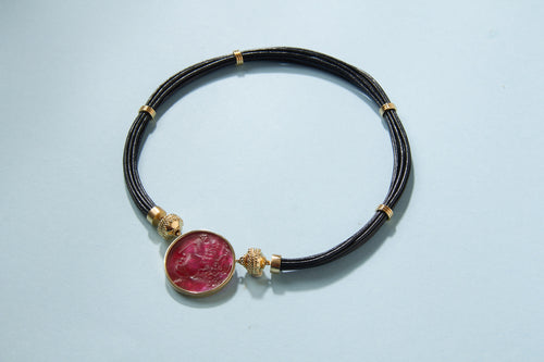 Aspen Leather Black Necklace