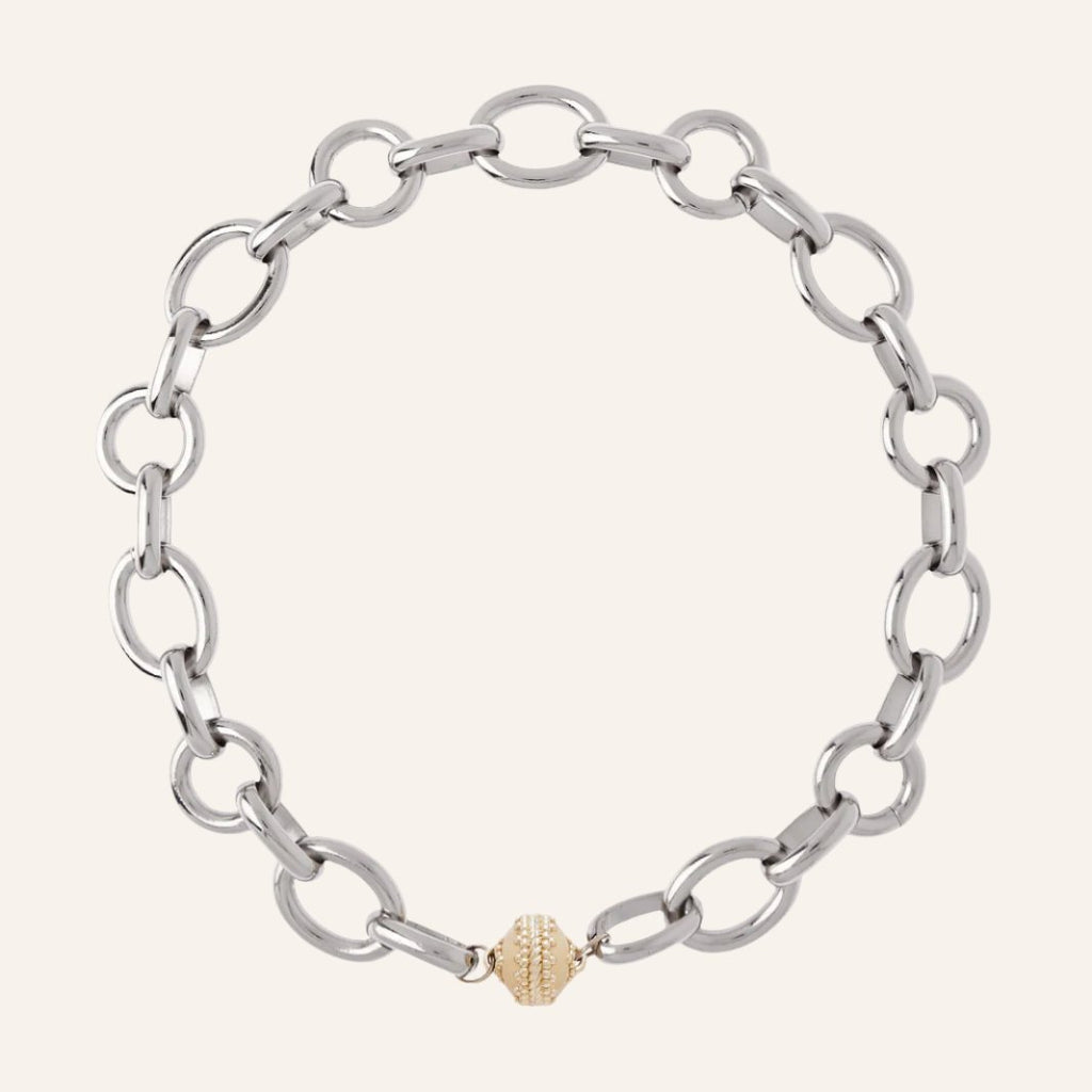 Gold Coast Rhodium Necklace