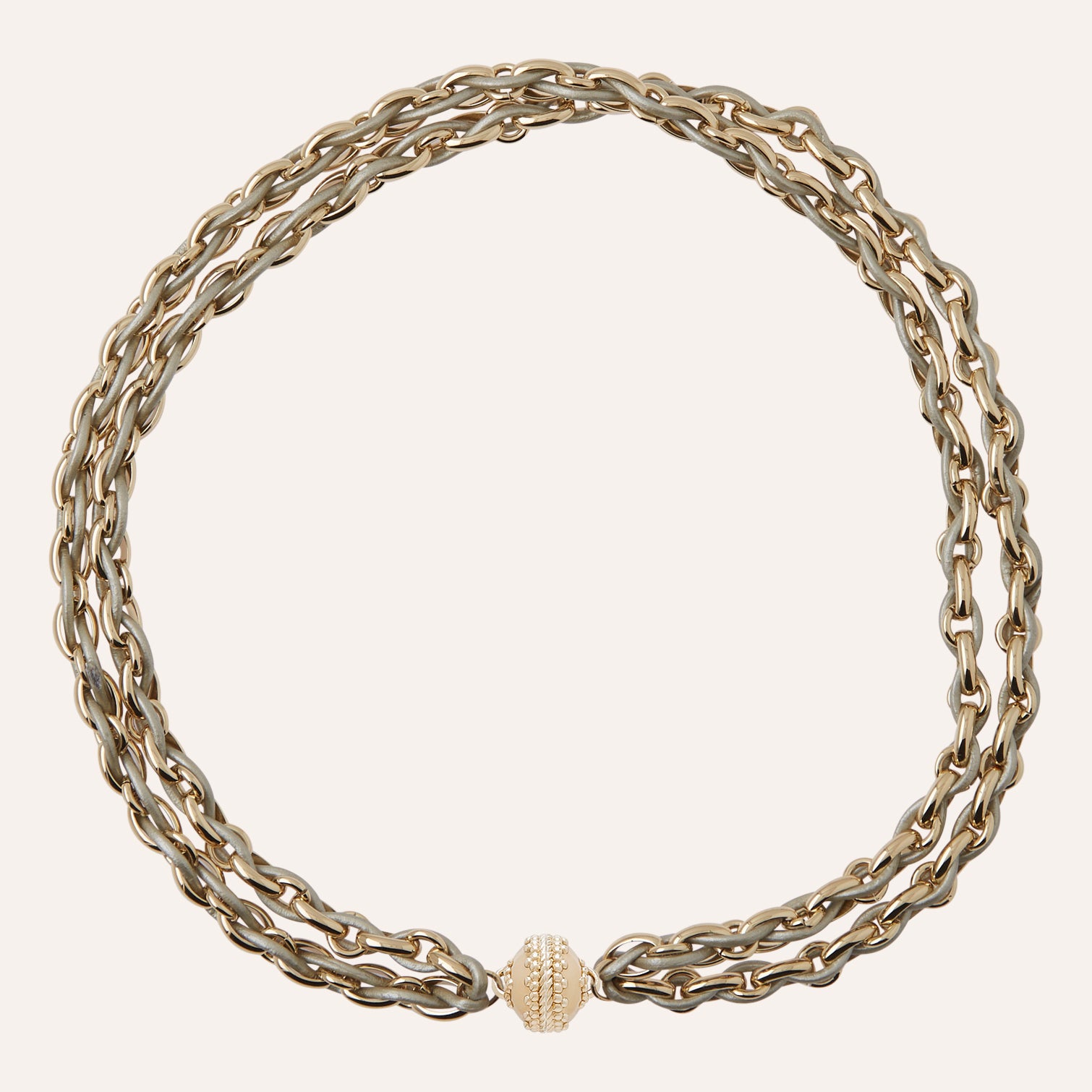 Randolph Double Strand Dusted Gold Necklace