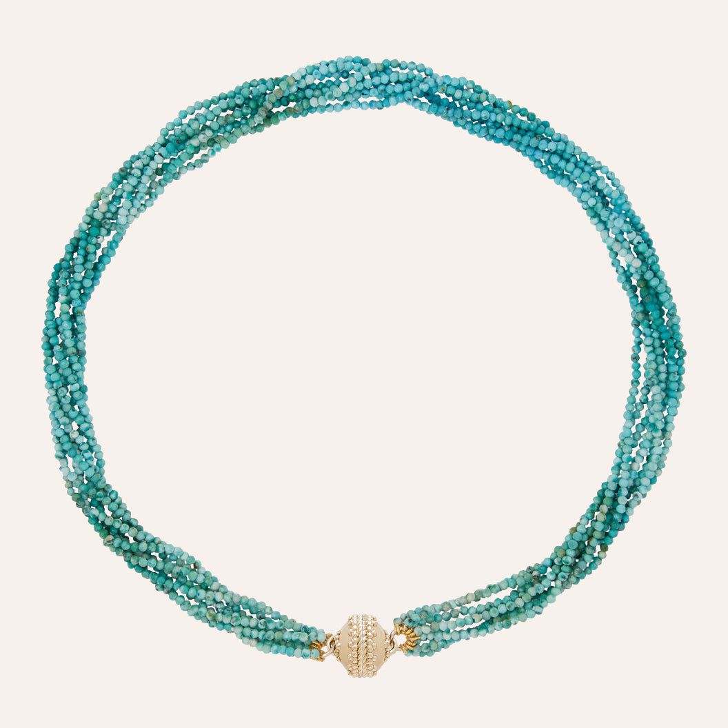 Michel Turquoise Multi-Strand Necklace