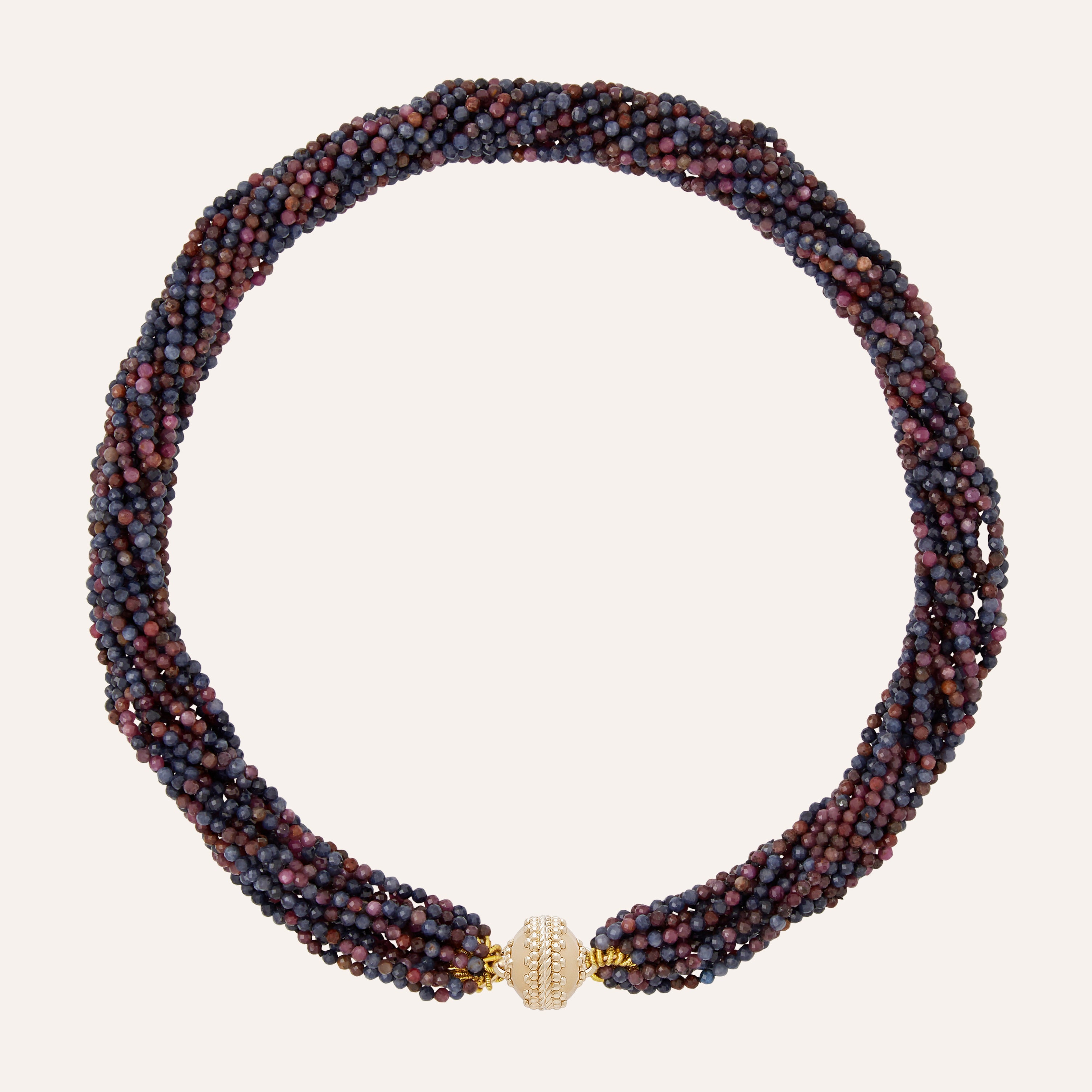 Michel Multi-Colored Sapphire Multi-Strand Necklace