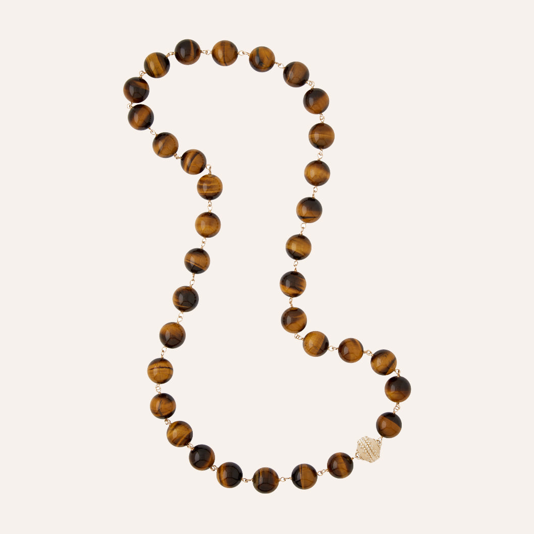 Caspian Victoire Tiger's Eye 14mm Necklace