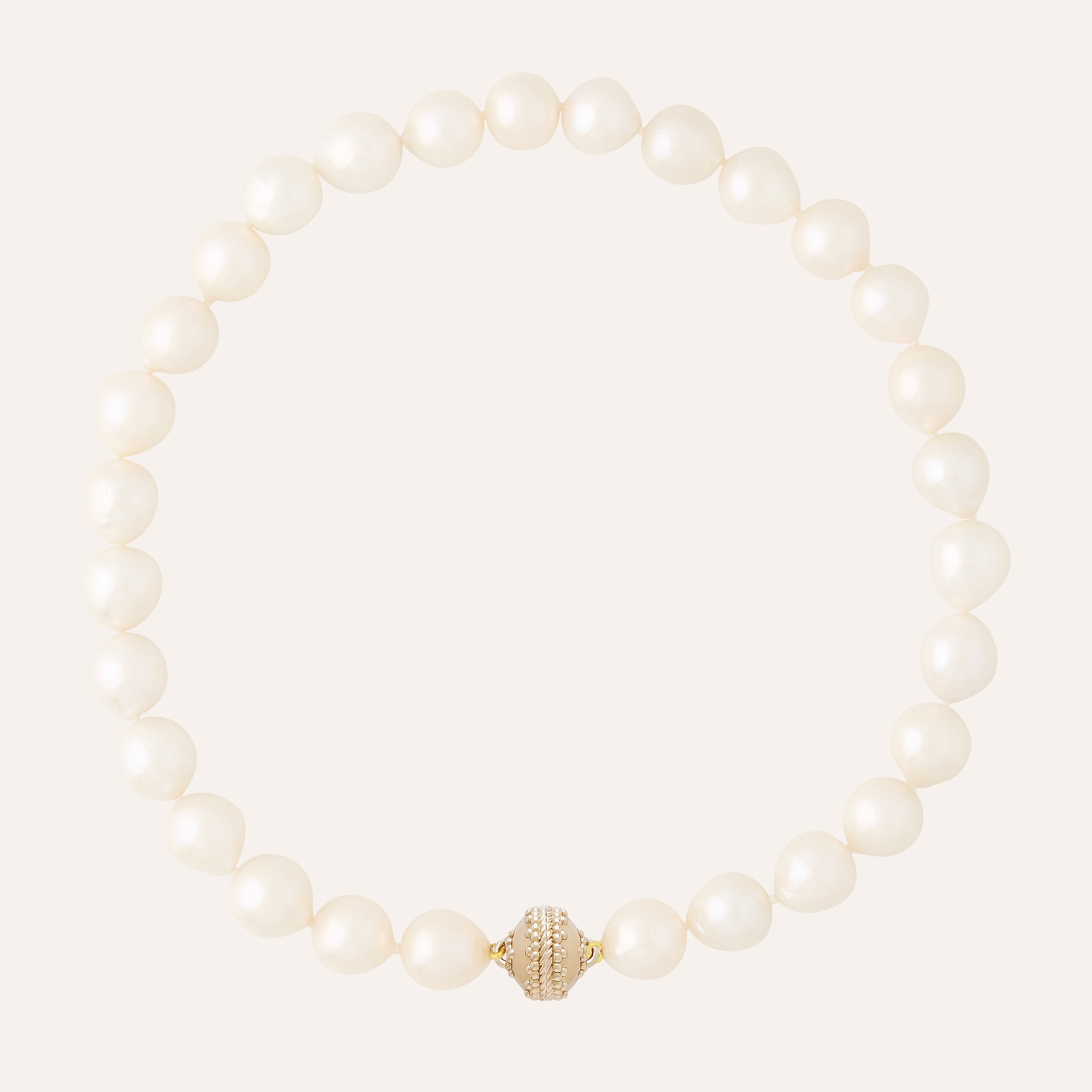 Classic White Potato Pearl 12-13mm Necklace