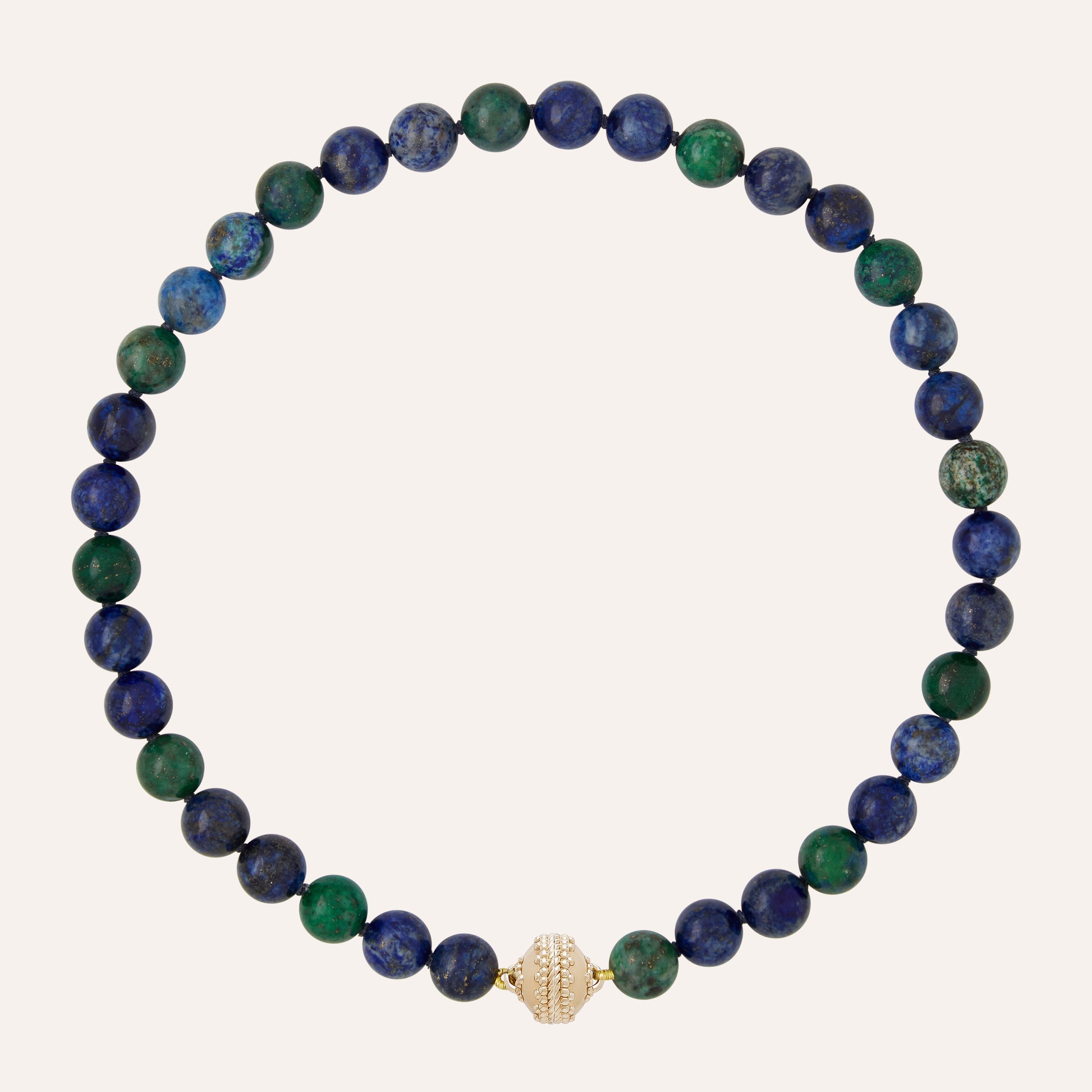 Victoire Azurite Malachite 10mm Necklace