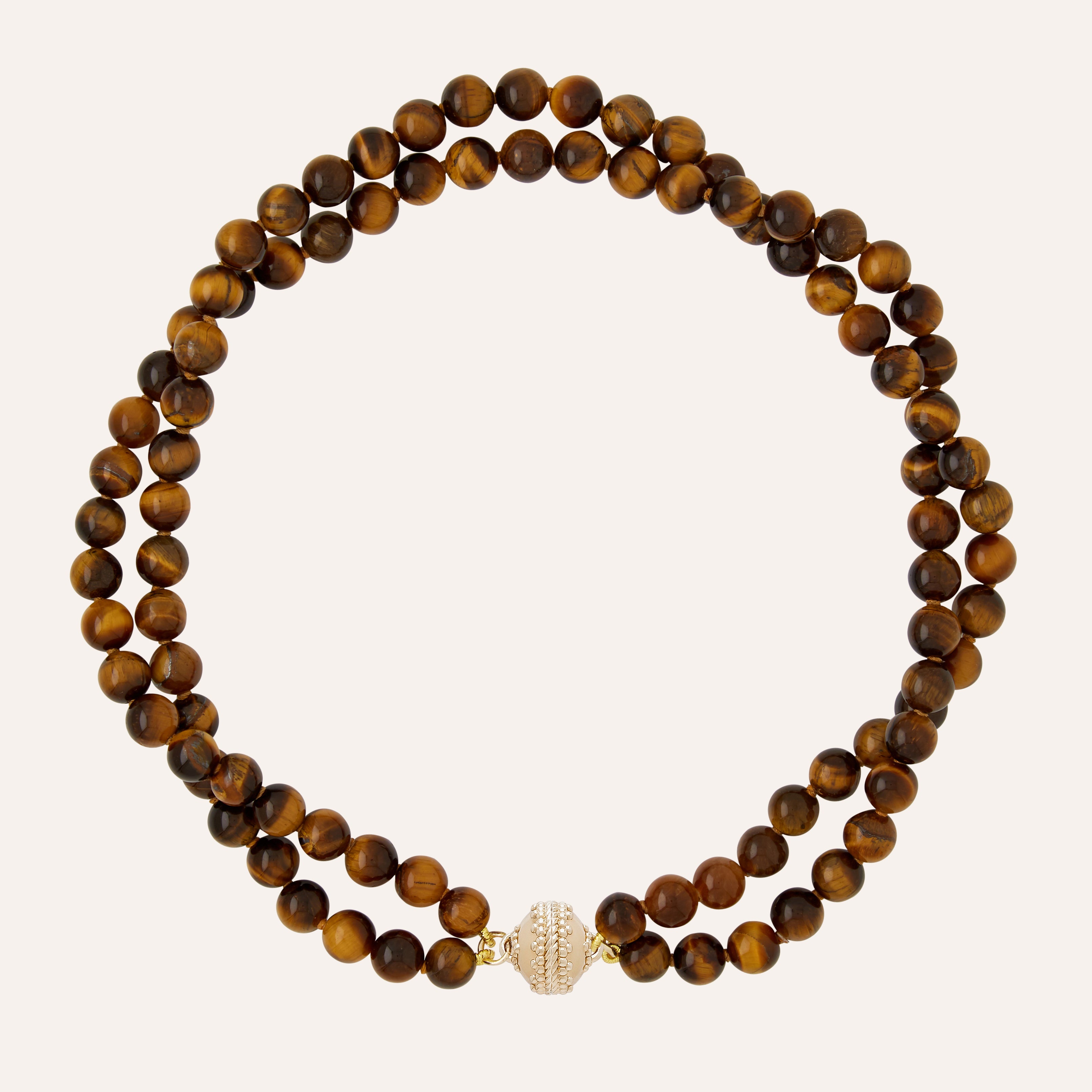 Victoire Tiger's Eye 8mm Double Strand Necklace