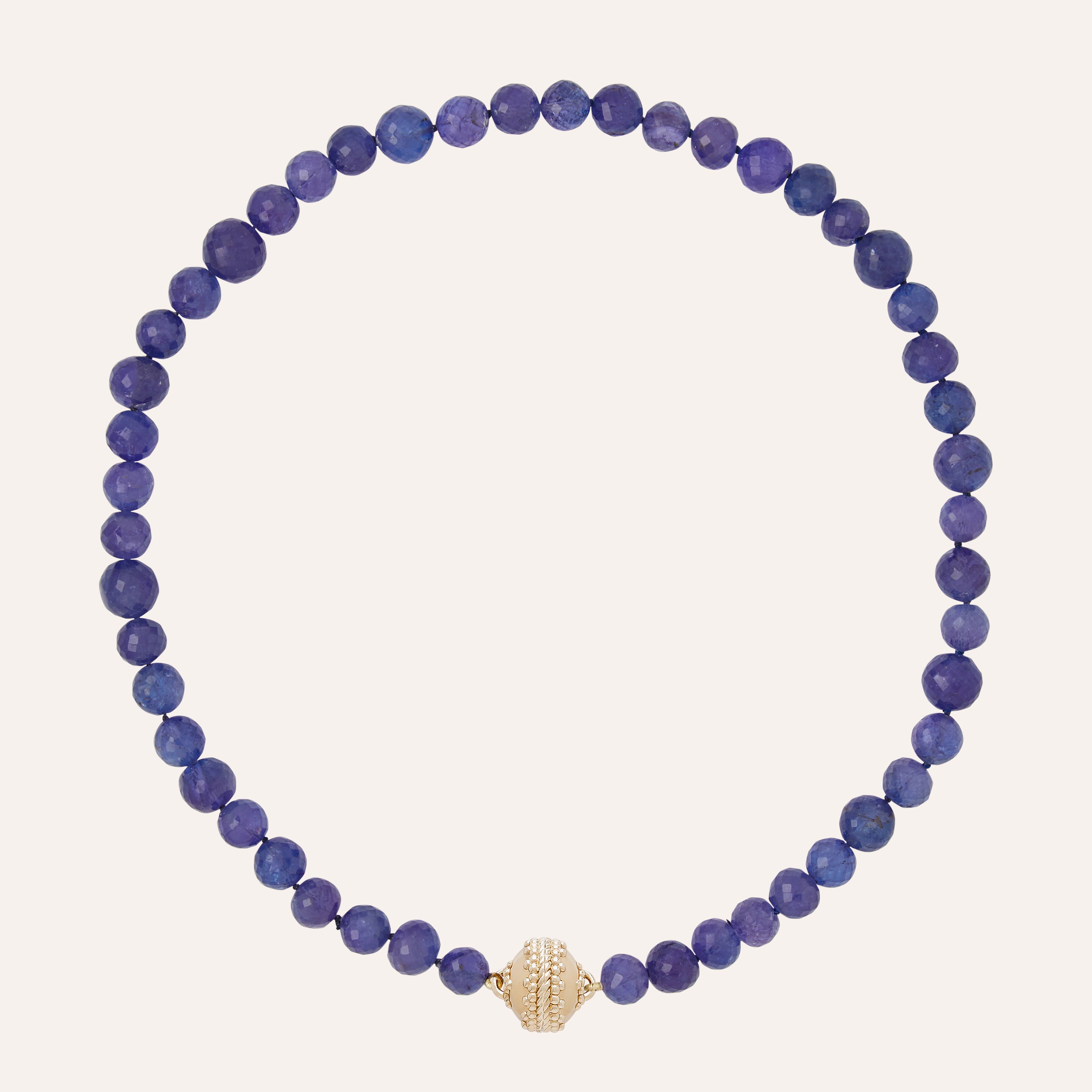 Tanzanite Faceted Rondelle Necklace