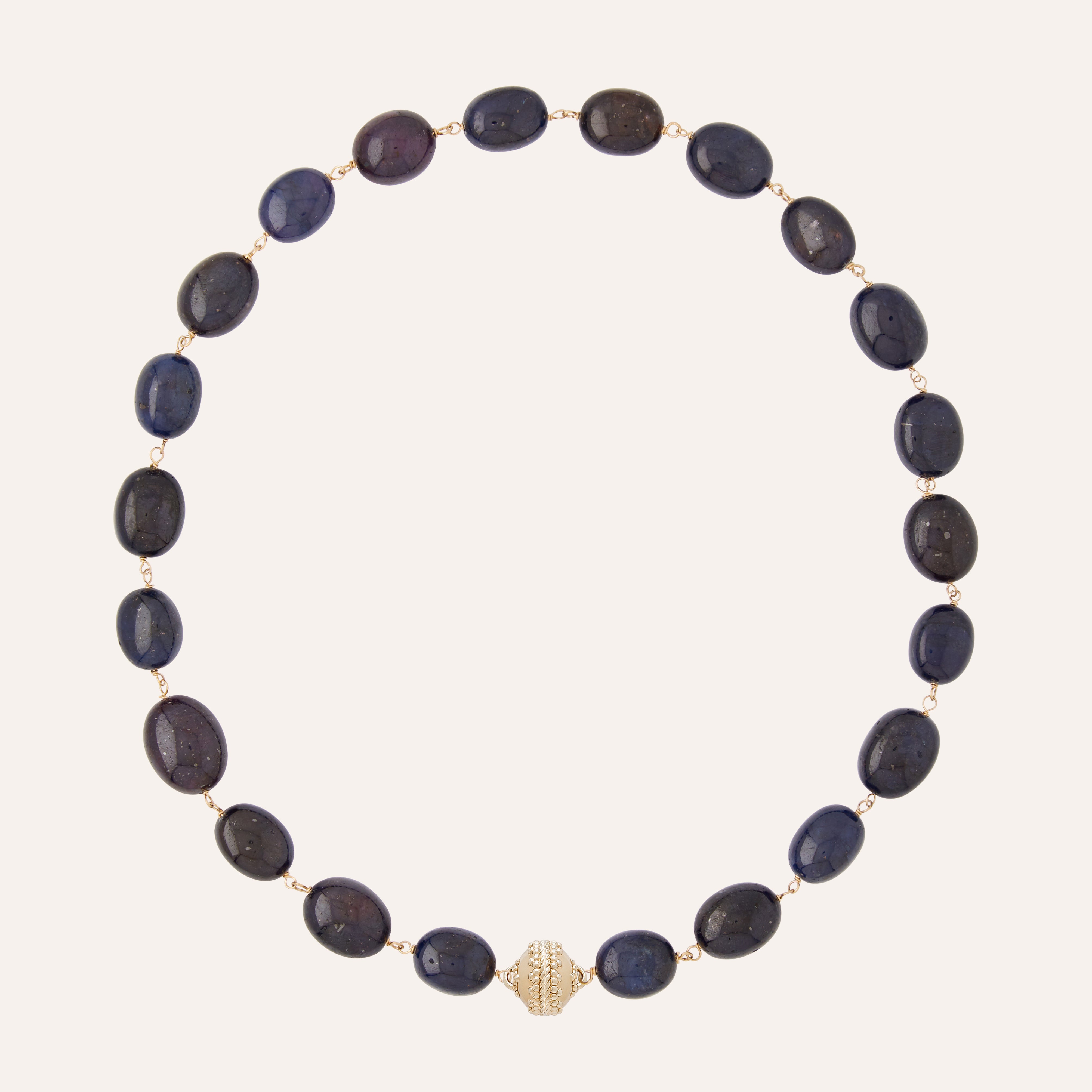 Caspian Dark Blue Sapphire Necklace