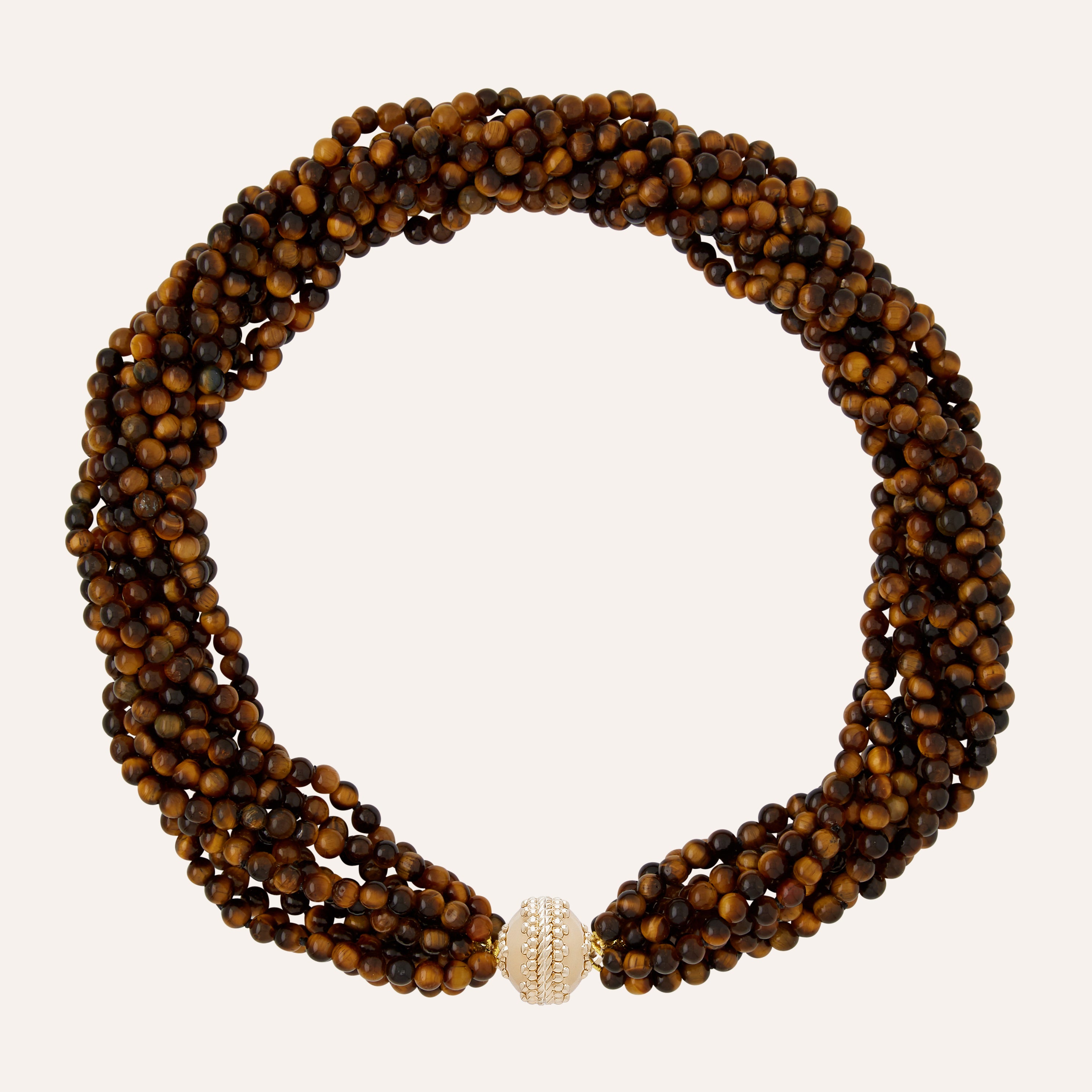Victoire 4mm Tiger's Eye Multi-Strand Necklace