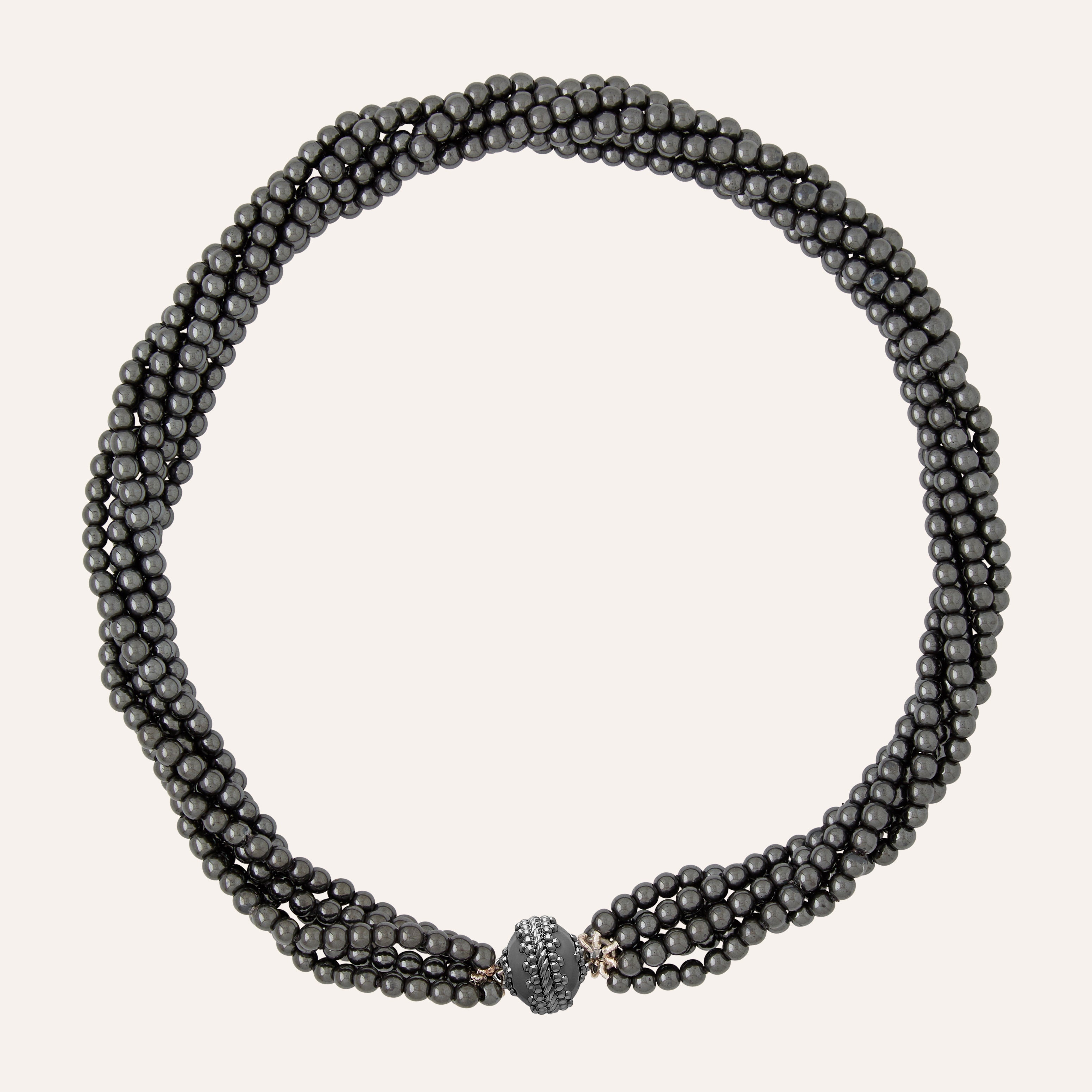 Victoire Hematite 4mm Multi-Strand Necklace