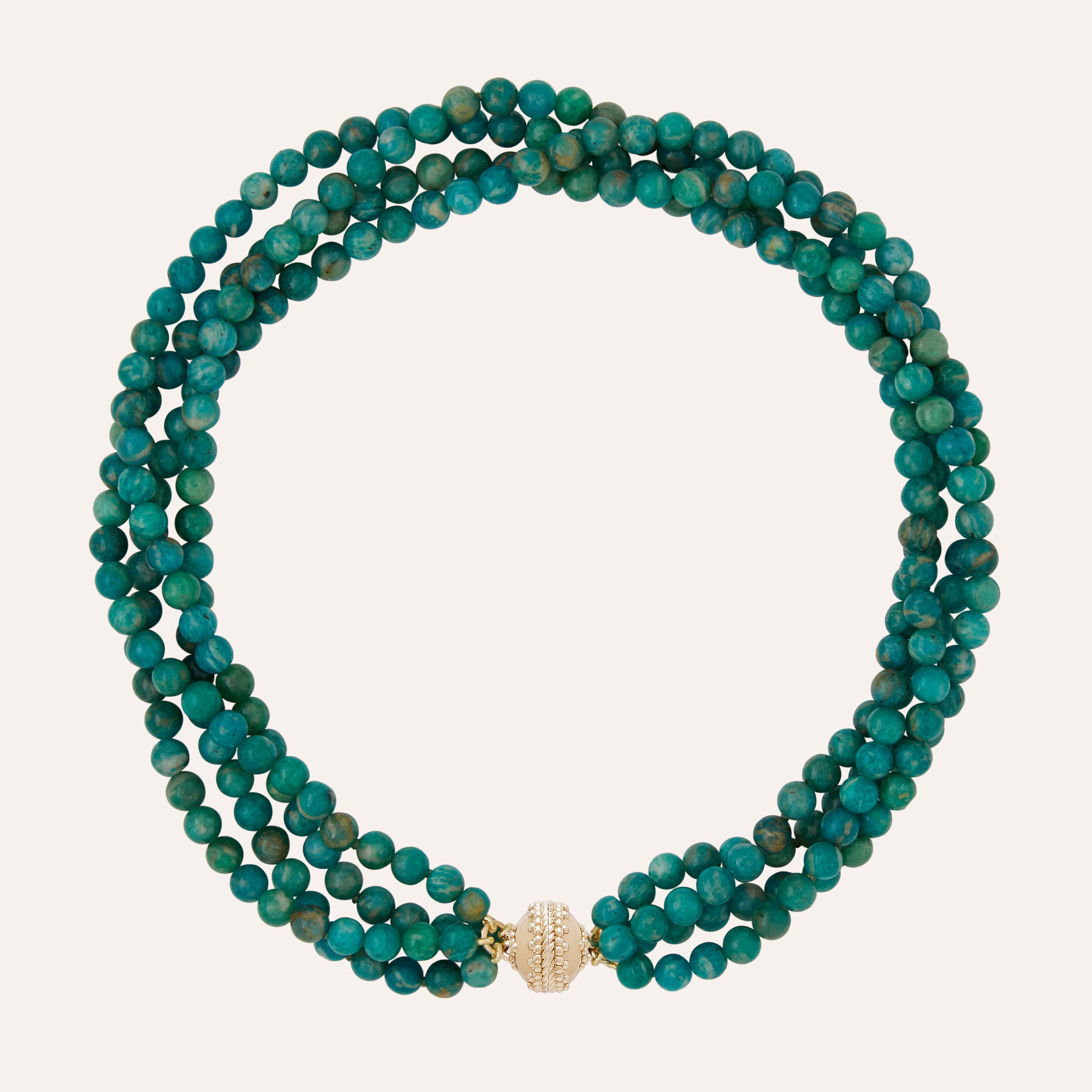 Victoire Russian Amazonite 6mm Multi-Strand Necklace