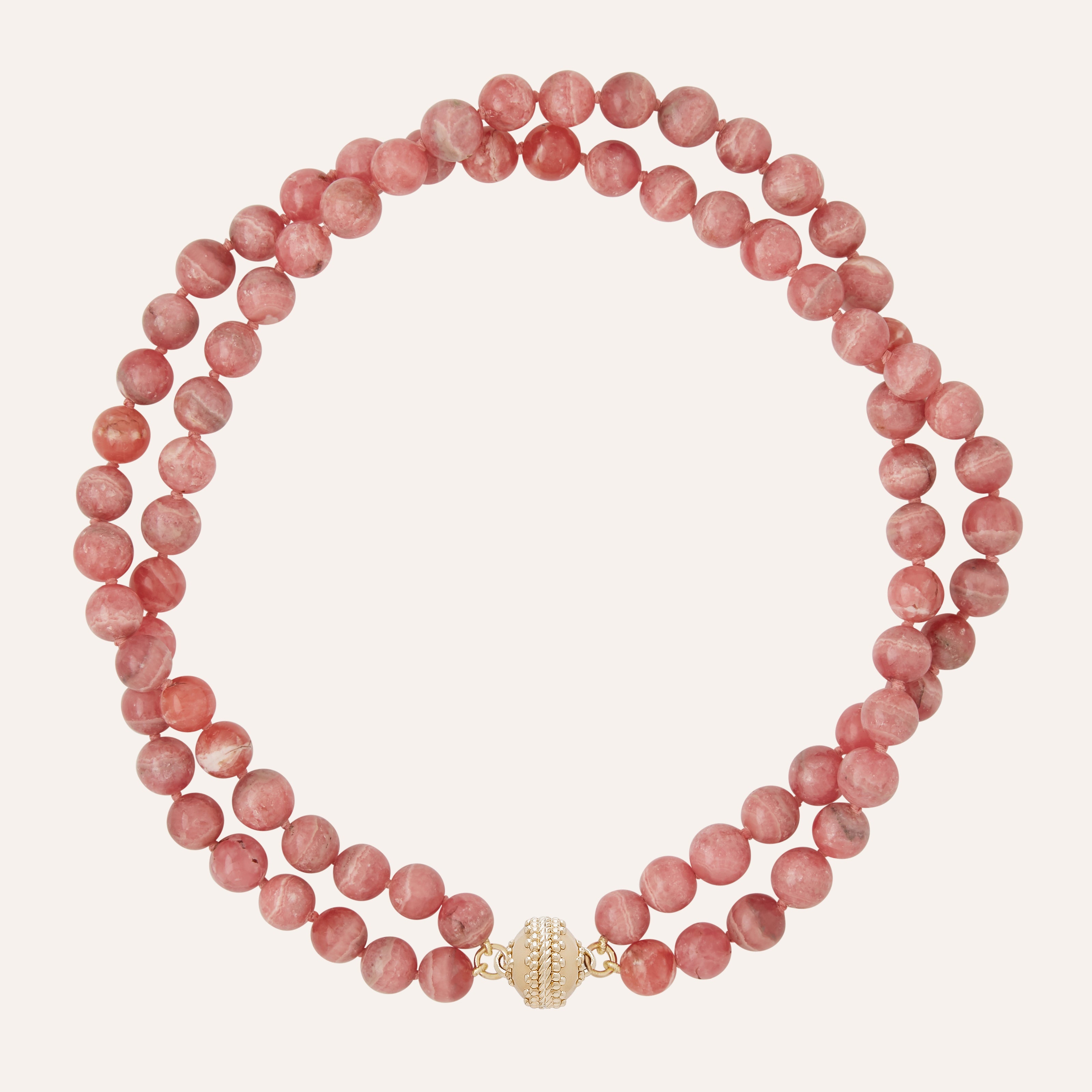 Victoire Rhodochrosite 8mm Double Strand Necklace