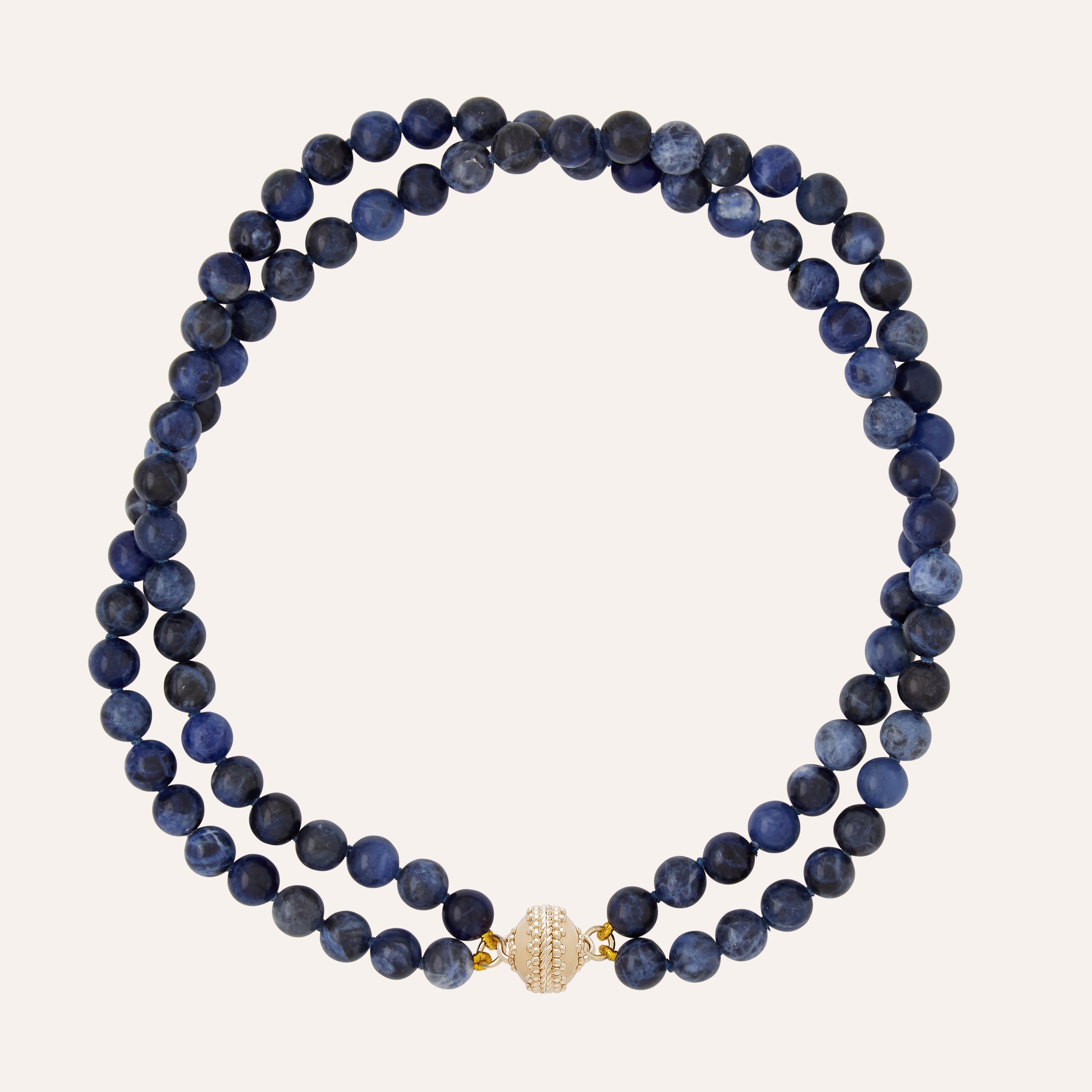 Victoire Blue Sodalite 8mm Double Strand Necklace