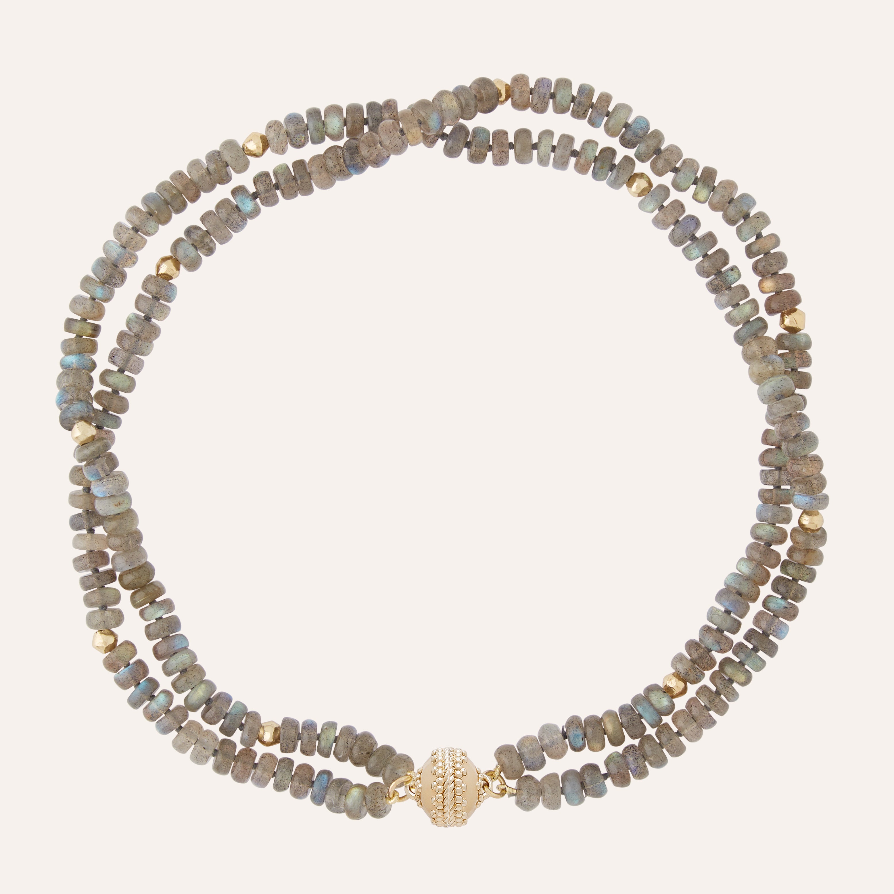 Peppercorn Labradorite Double Strand Necklace