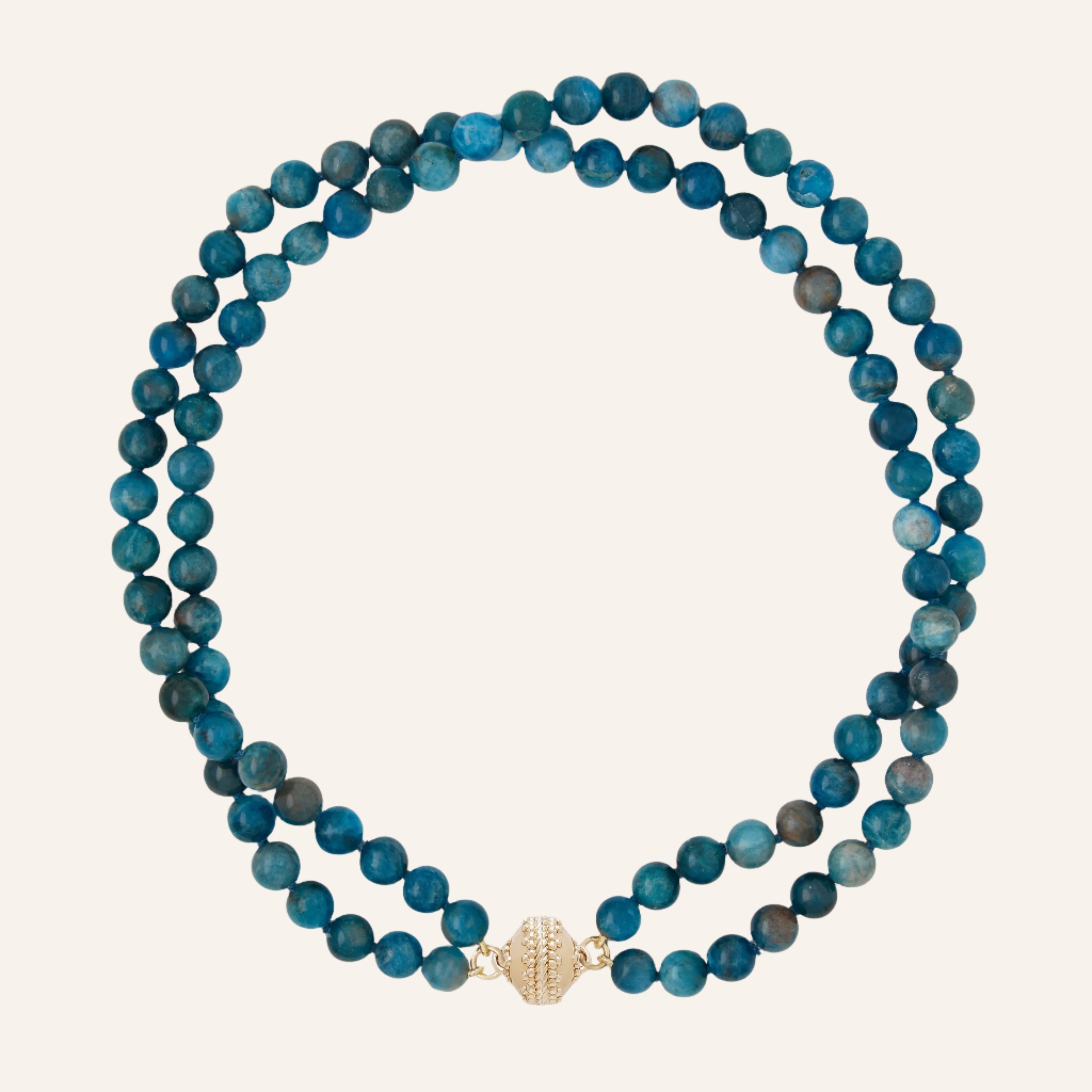 Victoire Apatite 8mm Double Strand Necklace