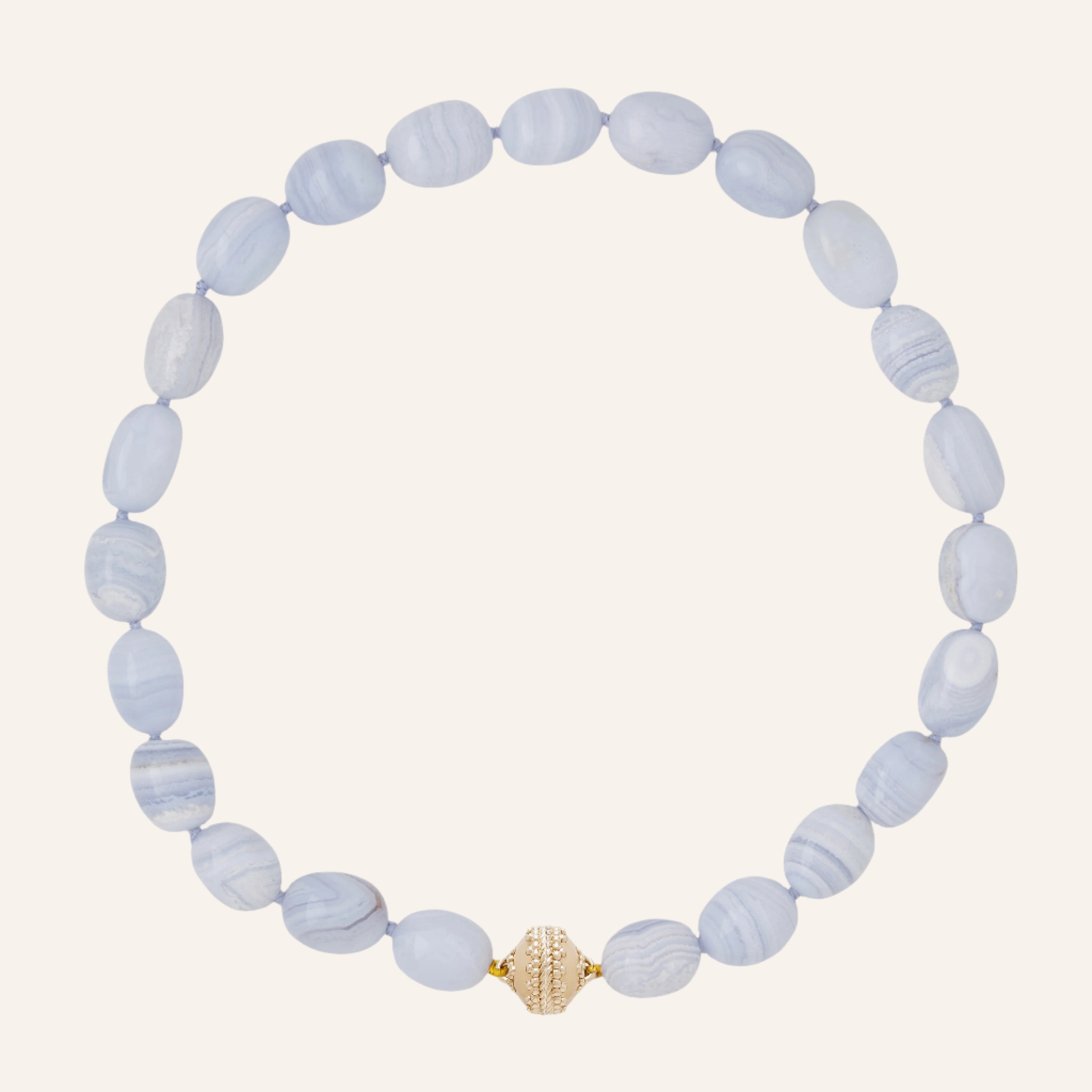 Helen Blue Lace Agate Tumbled Necklace