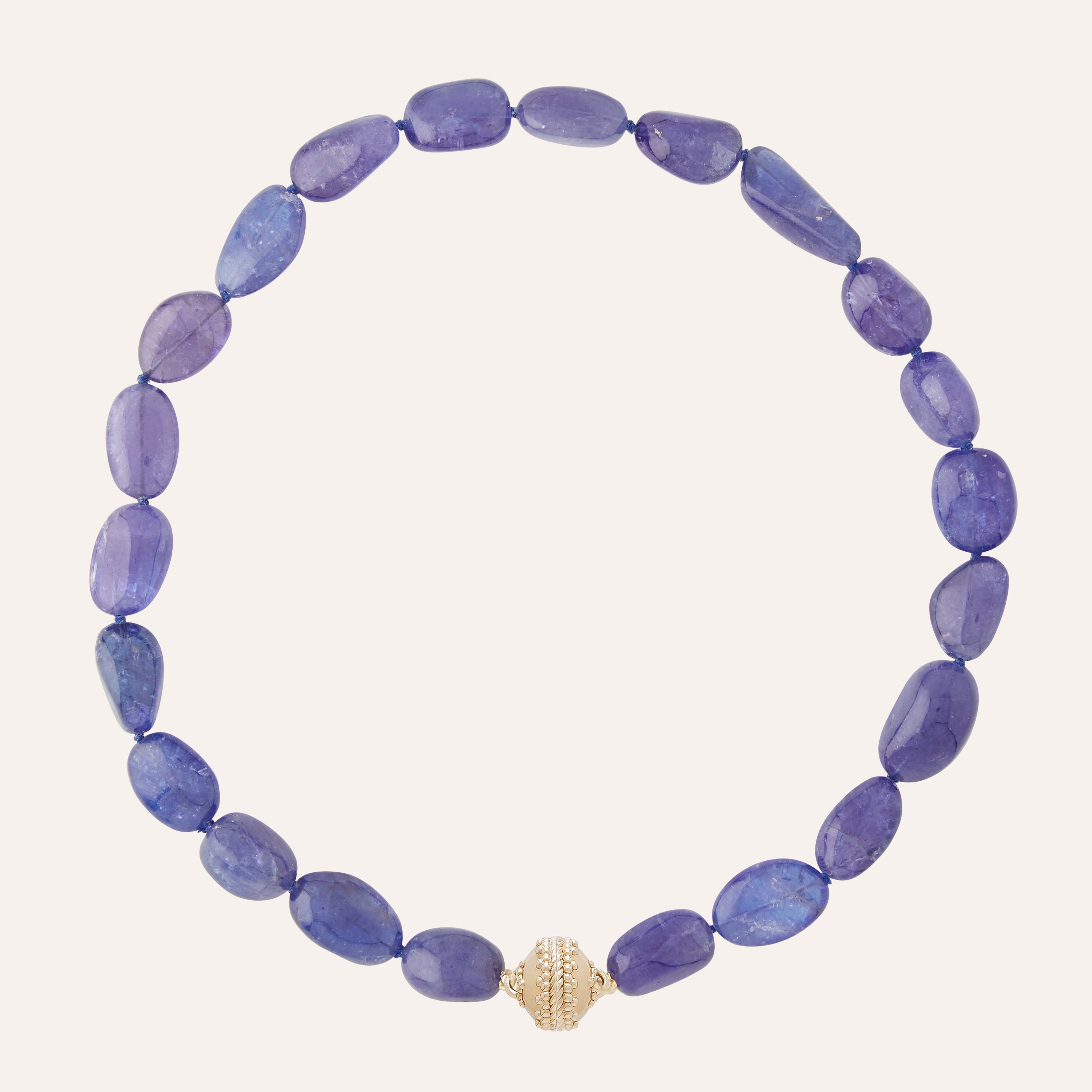 Tanzanite Medium Tumbled Nugget Necklace
