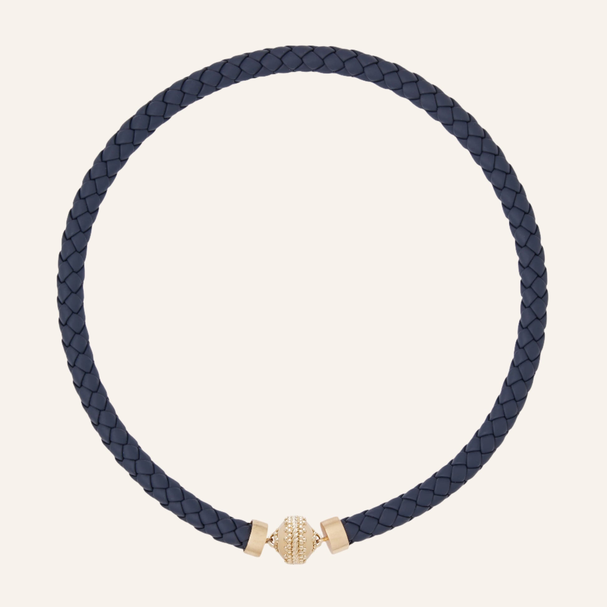 Bolo Leather Oxford Blue Necklace