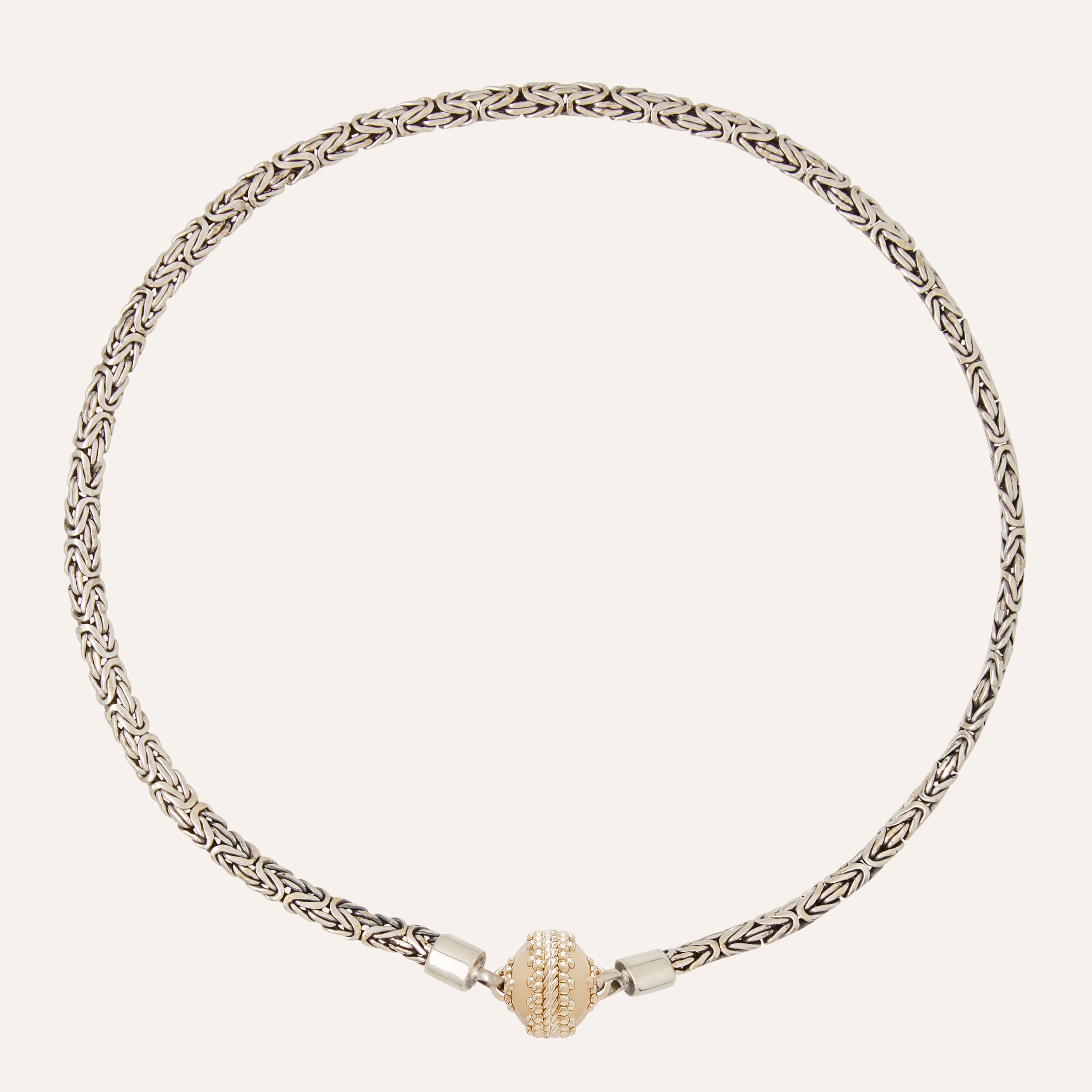 Tibetan Treasure Flat Byzantine Chain Necklace