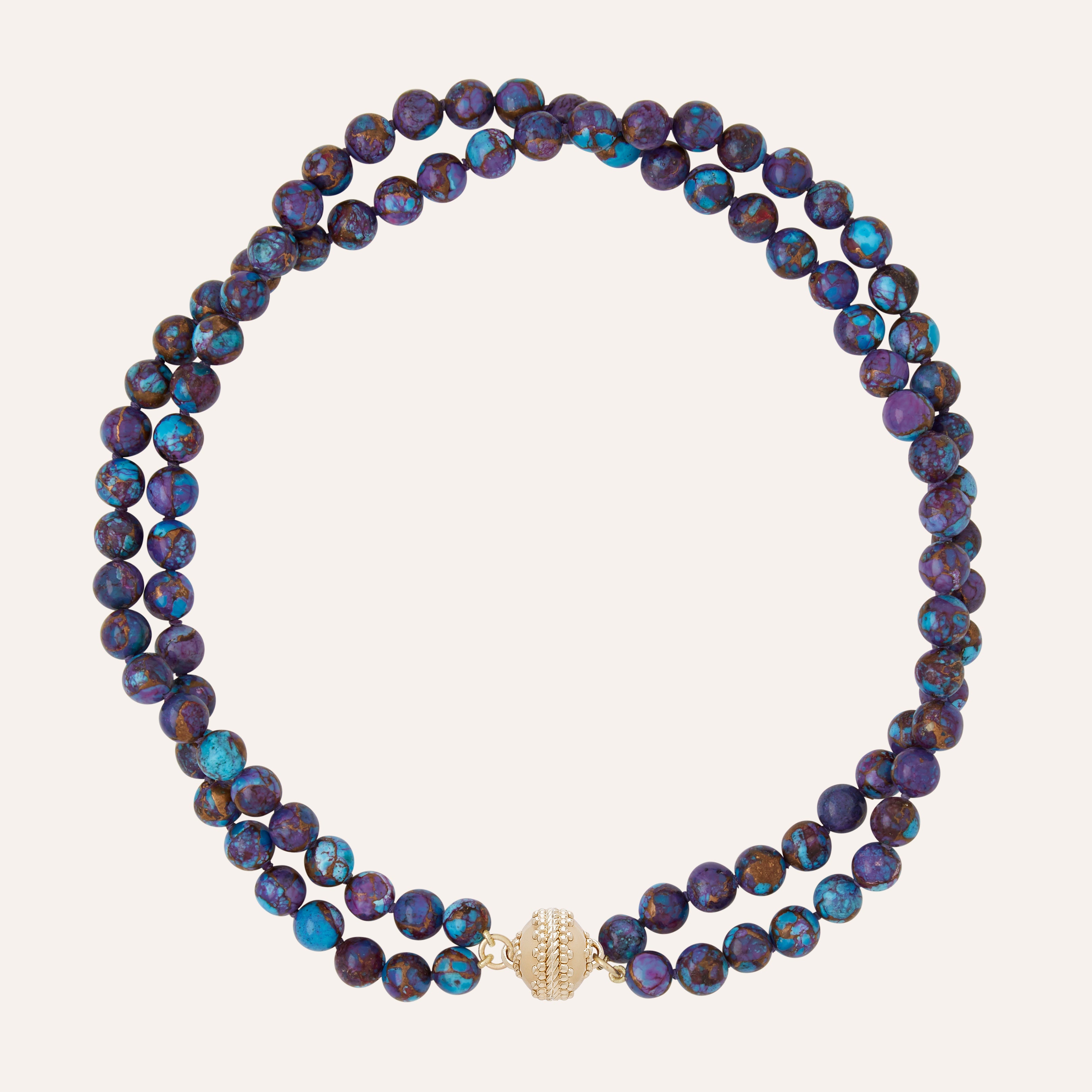 Victoire Mohave Purple 7-8mm Double Strand Necklace