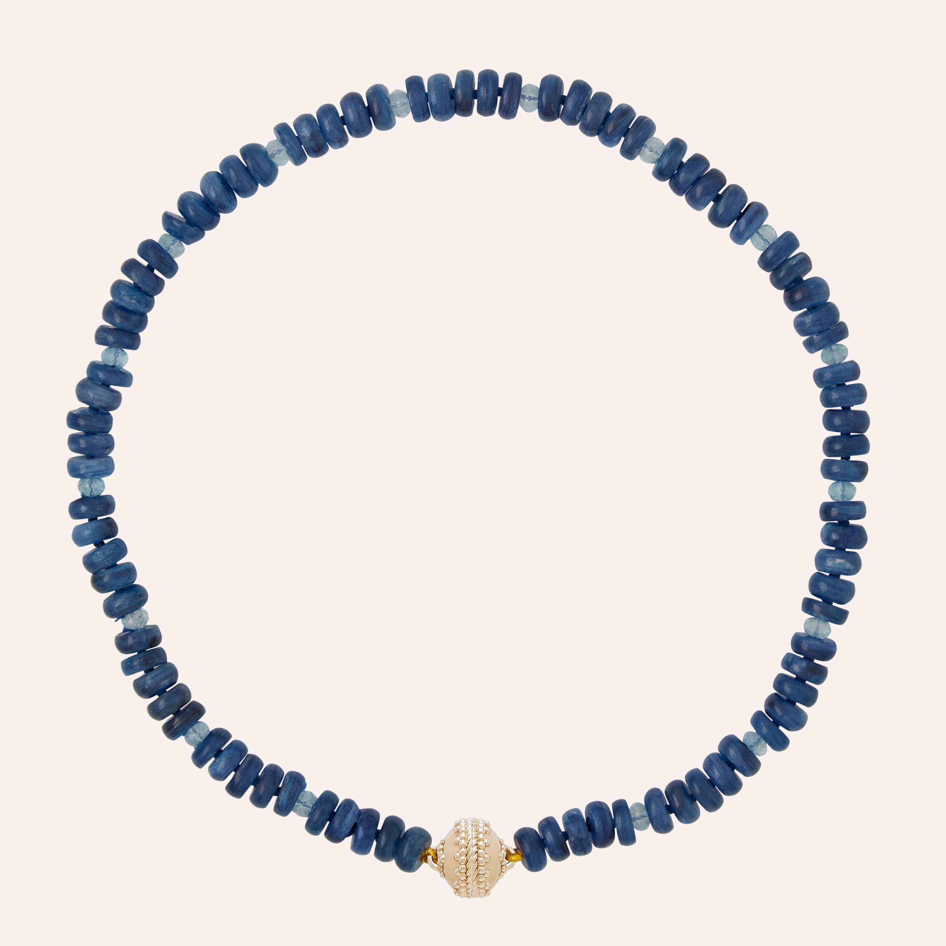 Dark Blue Kyanite & Aquamarine Necklace