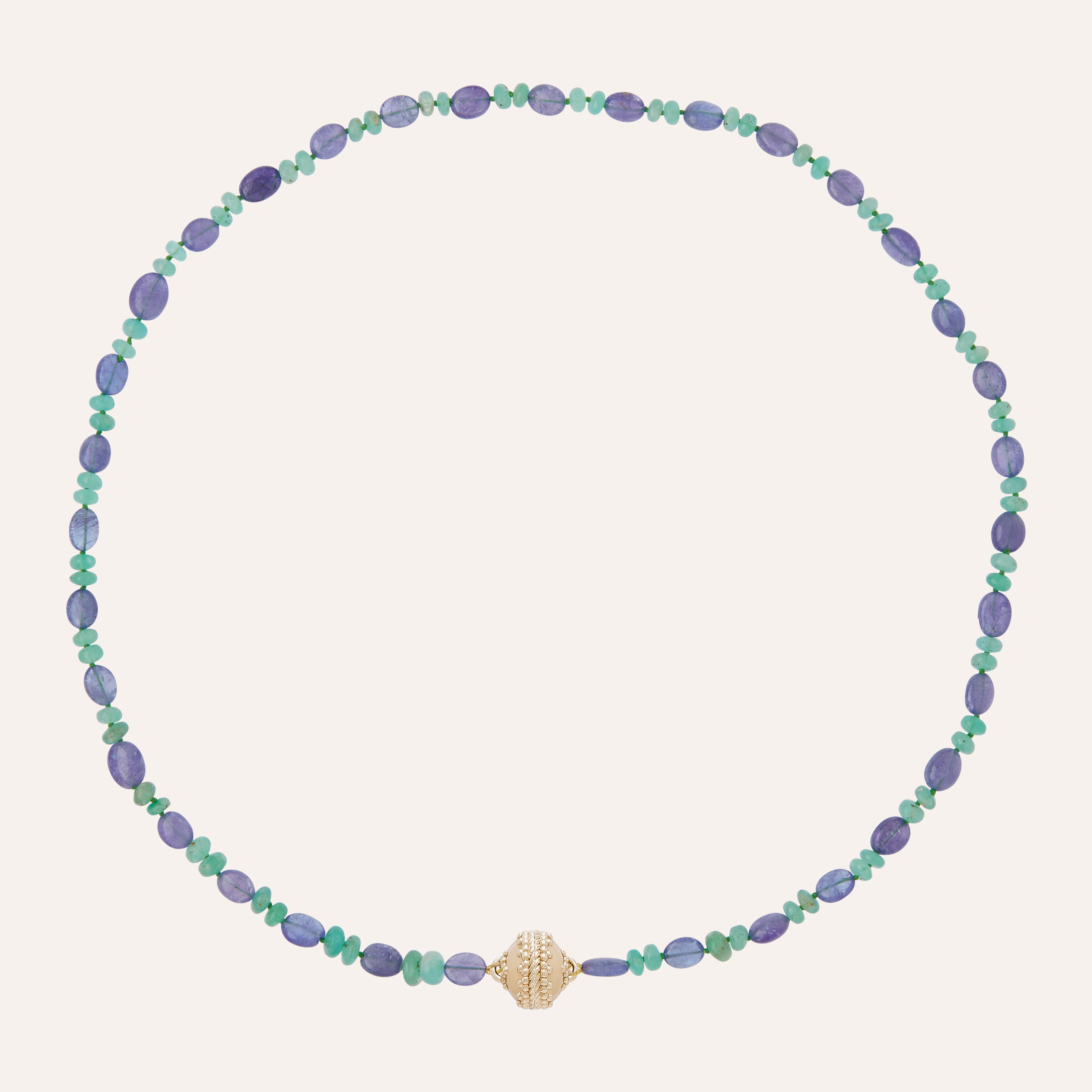 Small Emerald & Tanzanite Necklace