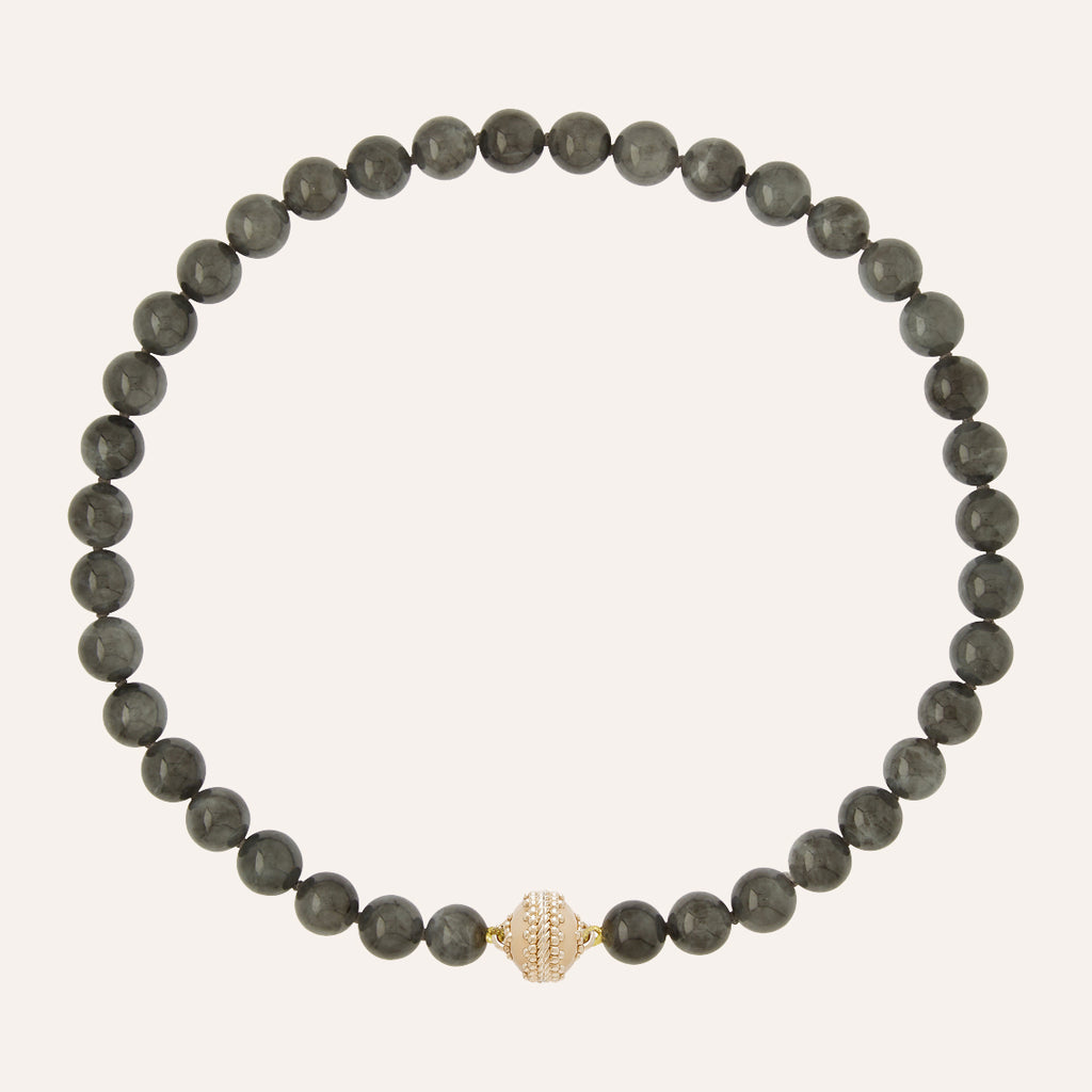 Victoire Black Jade 10mm Necklace